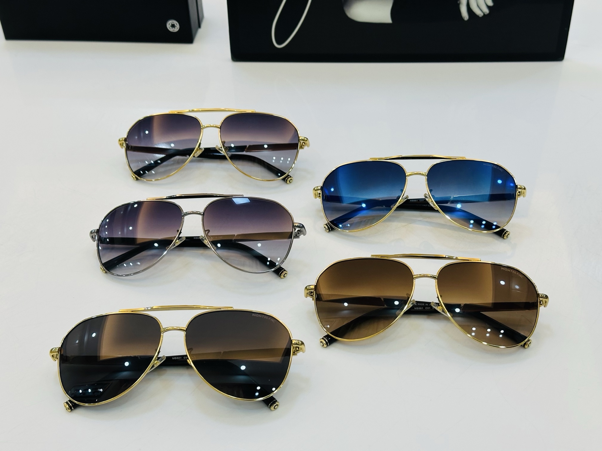 MB861 Size：61口13-140 🌤万宝龙 非常能彰显一个人的品味品质做工稳实 C太阳镜