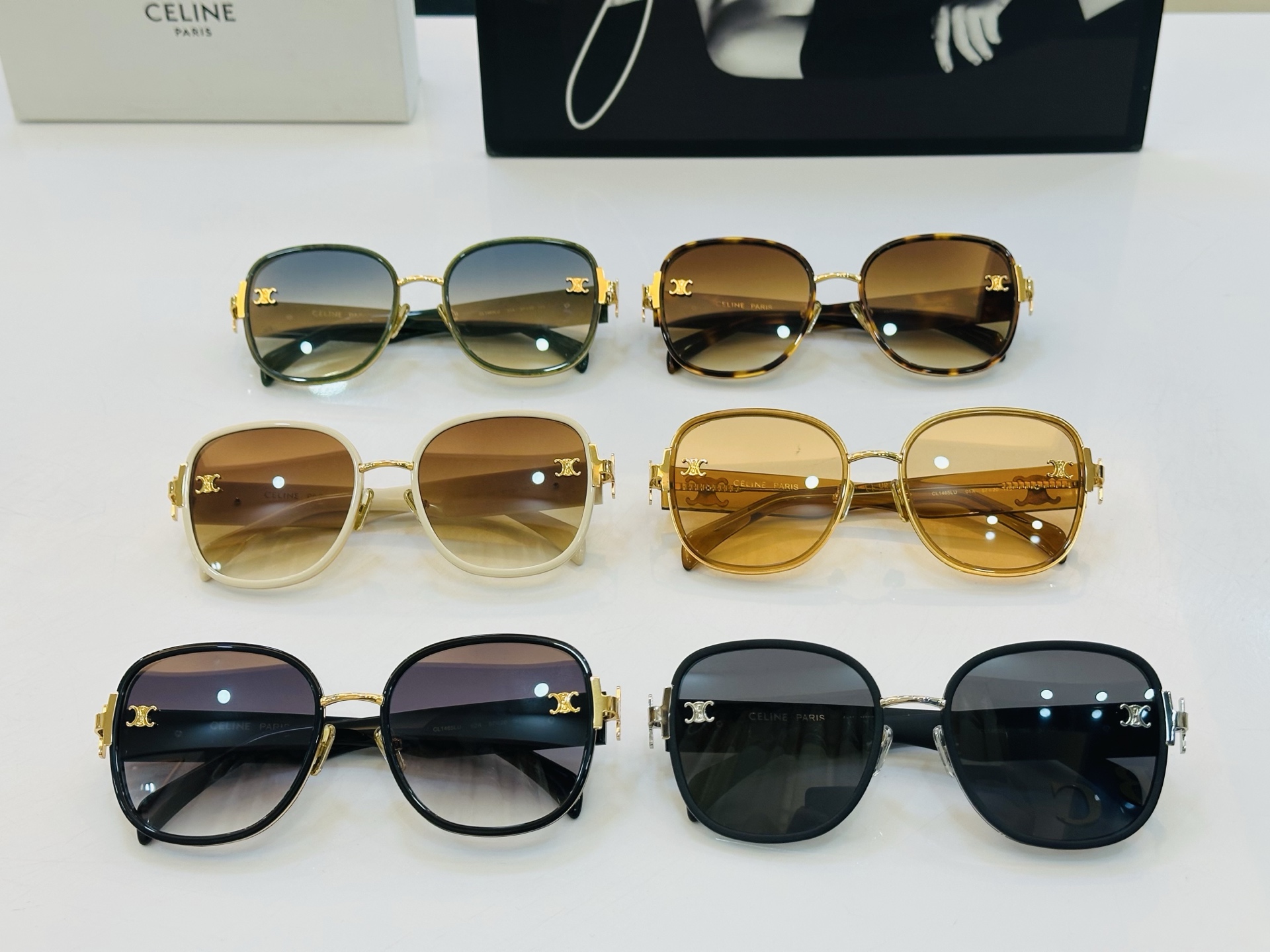 【CELINE】赛琳 CL1465LU Size：57口20-145 一直热销的款式，欧美风 光泽度好 