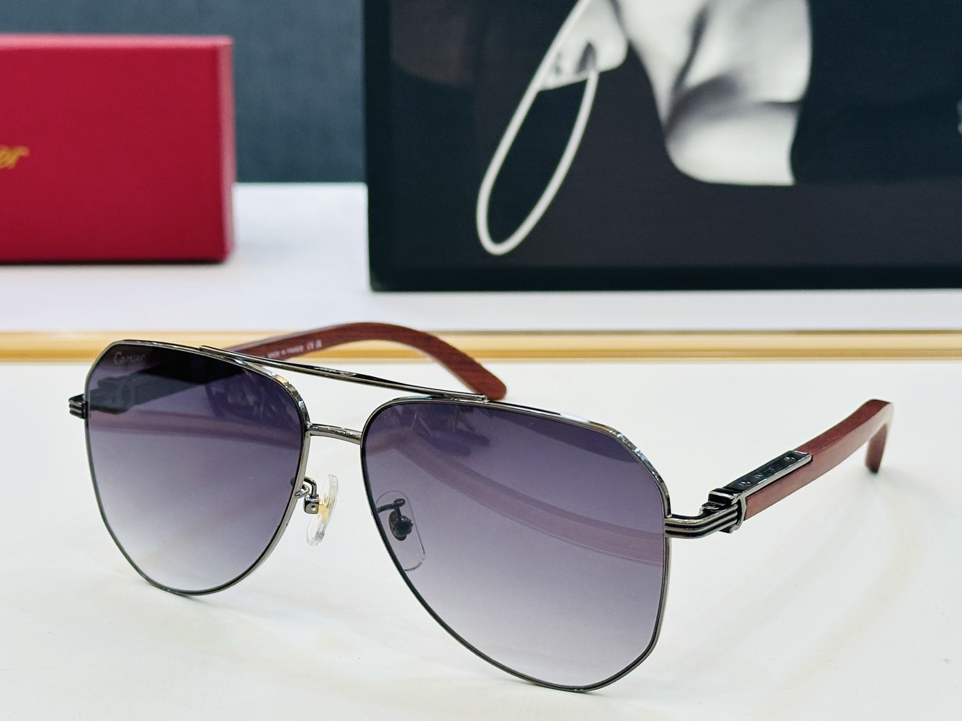 🆕 原版Cartie* 卡家 官网经典款 太阳镜 CT0566S Size：61口14-145 电镀工艺