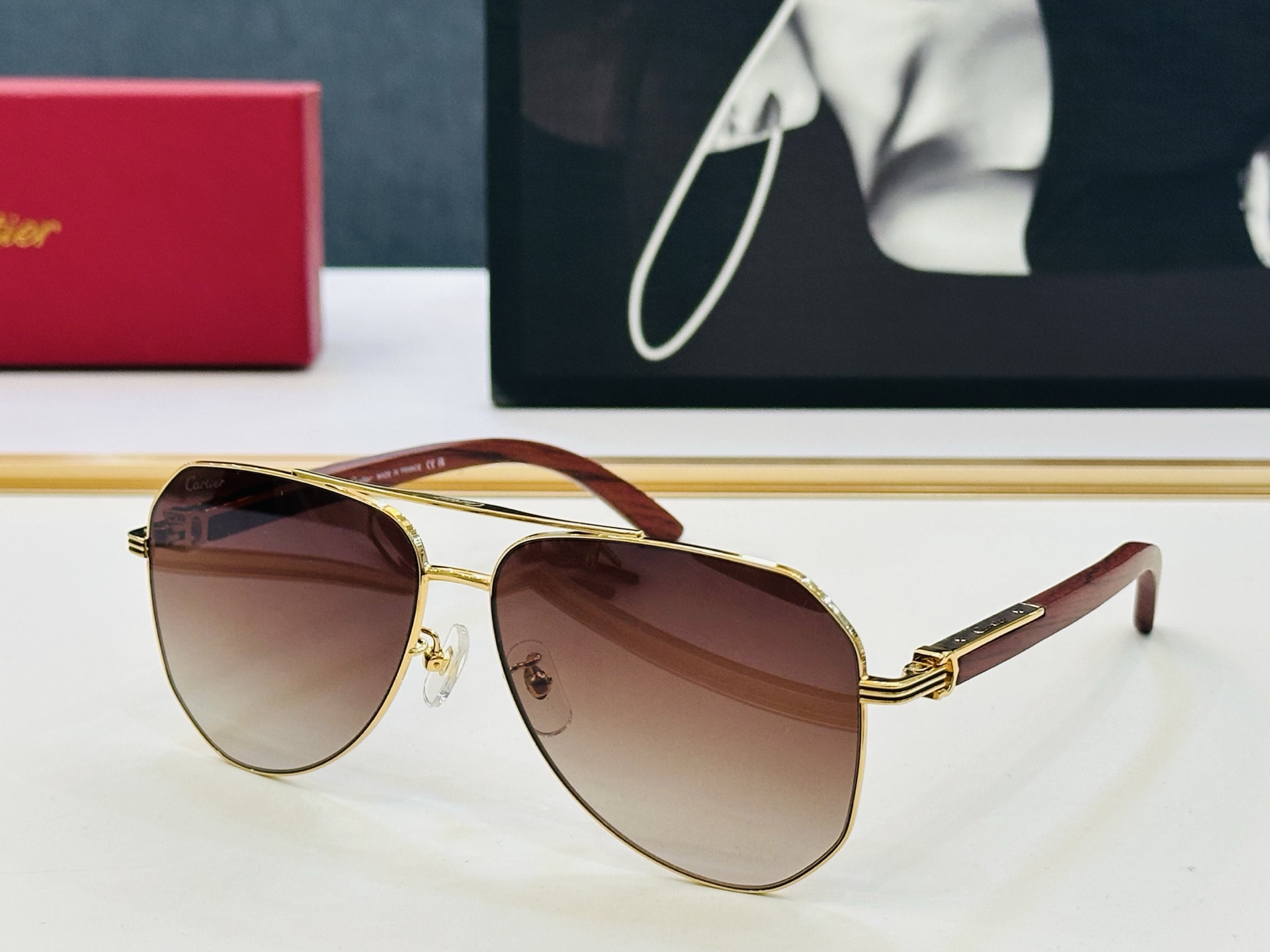 🆕 原版Cartie* 卡家 官网经典款 太阳镜 CT0566S Size：61口14-145 电镀工艺
