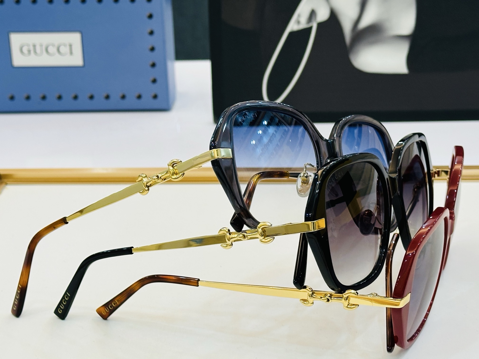 GUCC*🔻 古家GG2055SA Size：57口17-145 原版墨镜搭配镜框🔝🔝时尚靓丽 q个性十