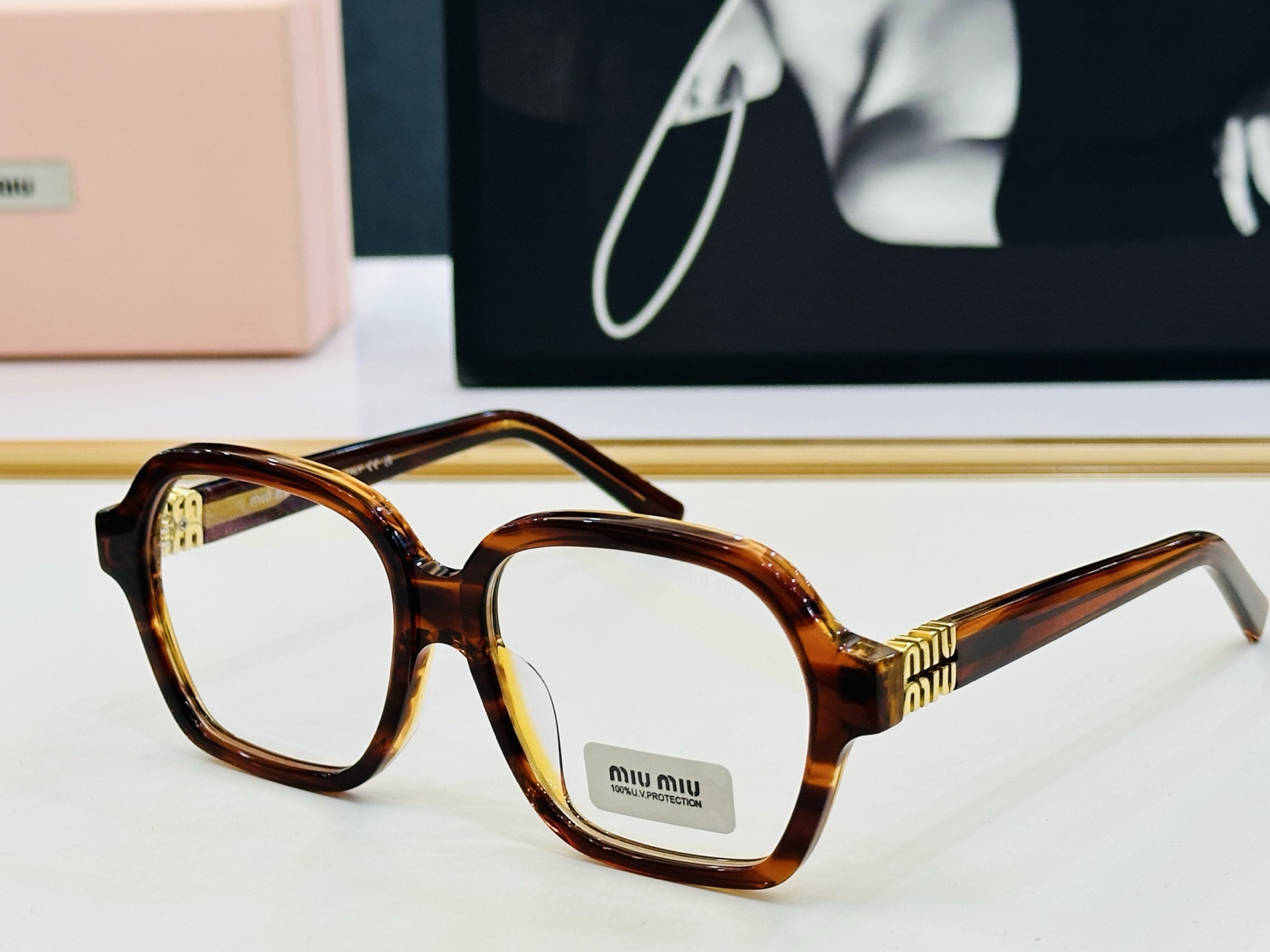 ❤️❤️🆕 谬家 MU03YV Size：54口17-145 [玫瑰]得意]微笑] 一 独具品质 配光镜