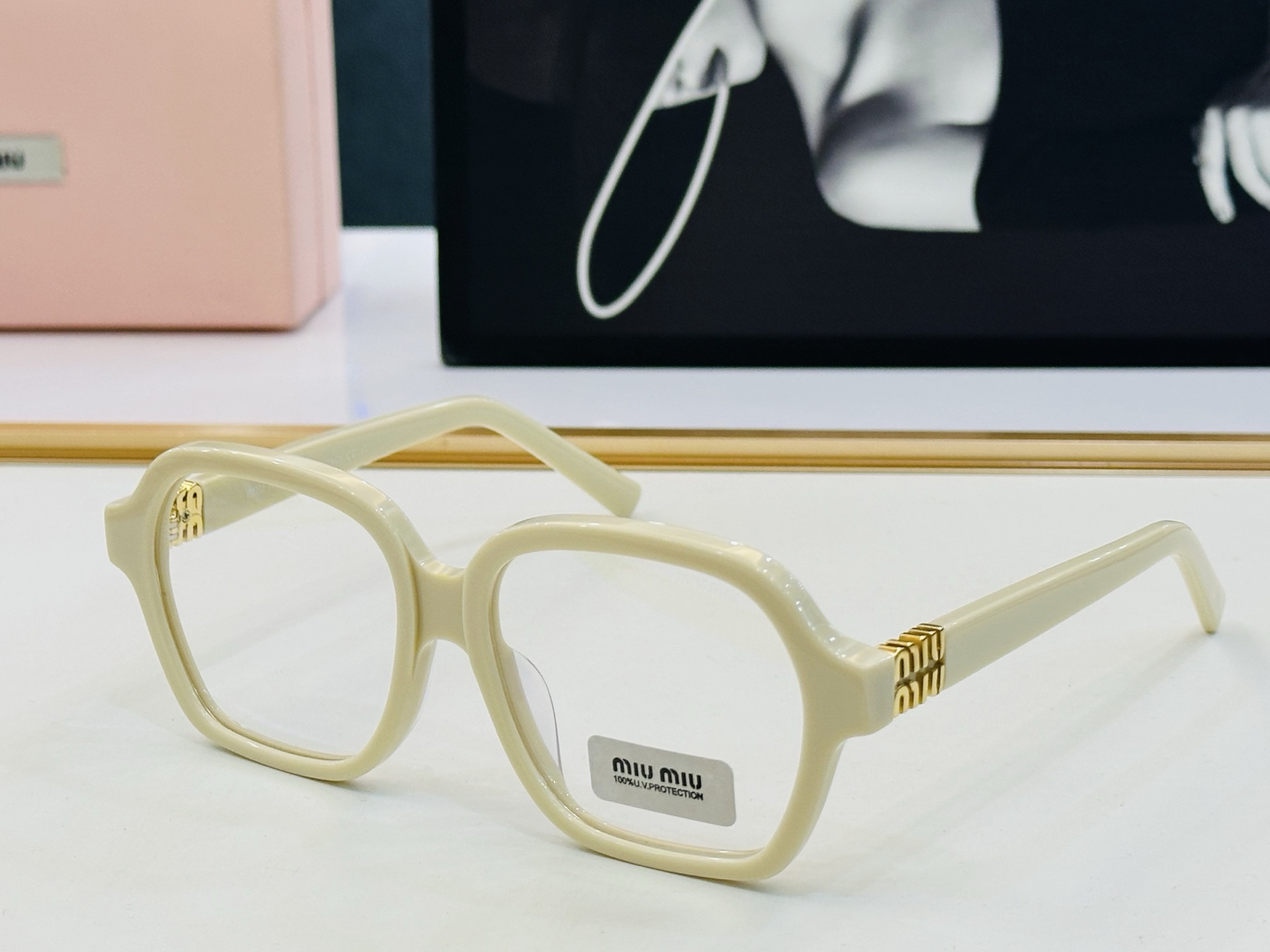 ❤️❤️🆕 谬家 MU03YV Size：54口17-145 [玫瑰]得意]微笑] 一 独具品质 配光镜