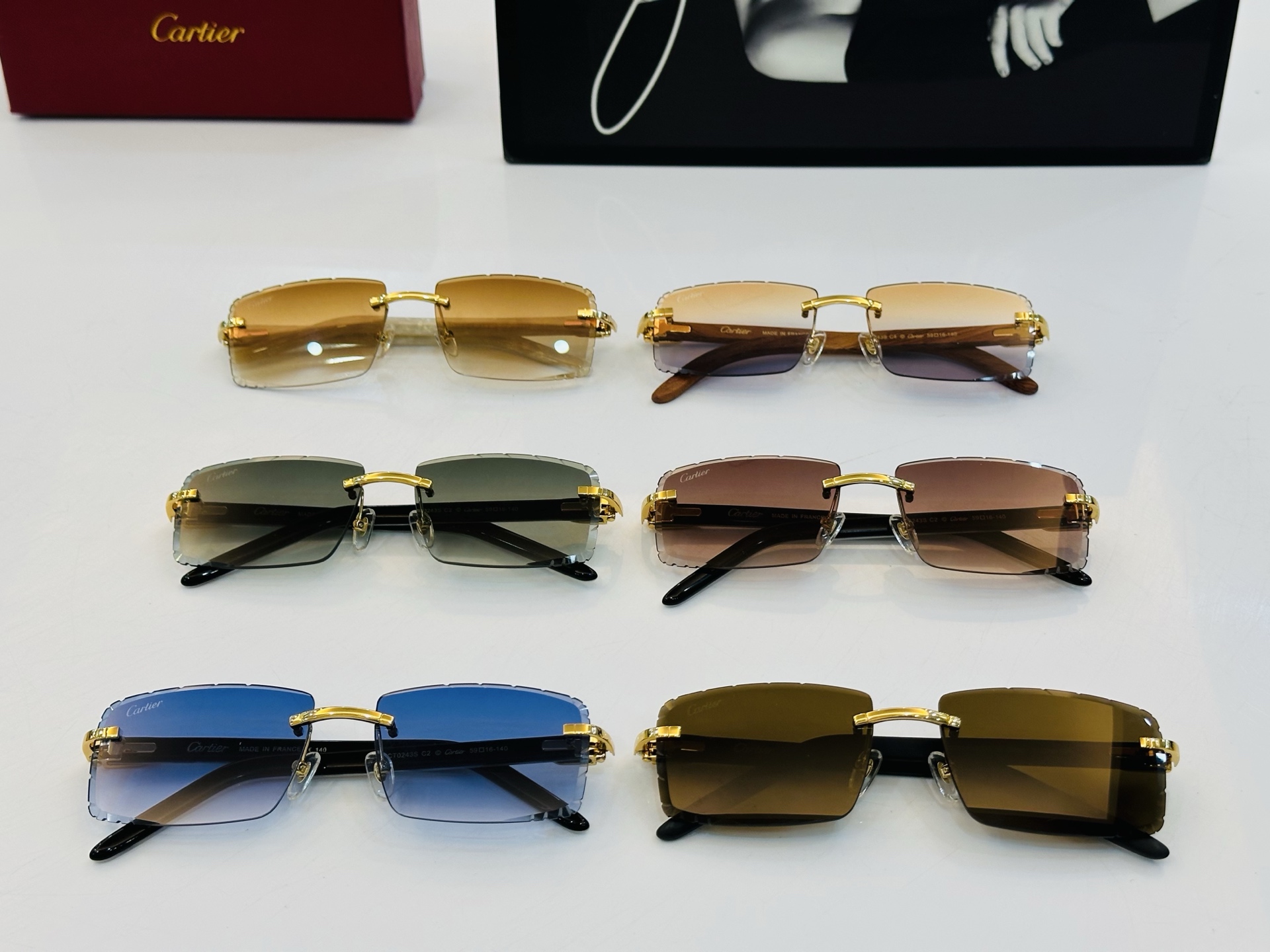 Cartie* 卡家 CT0243S 太阳镜 Size：59口16-140 工艺精湛气质十足！S男女同款