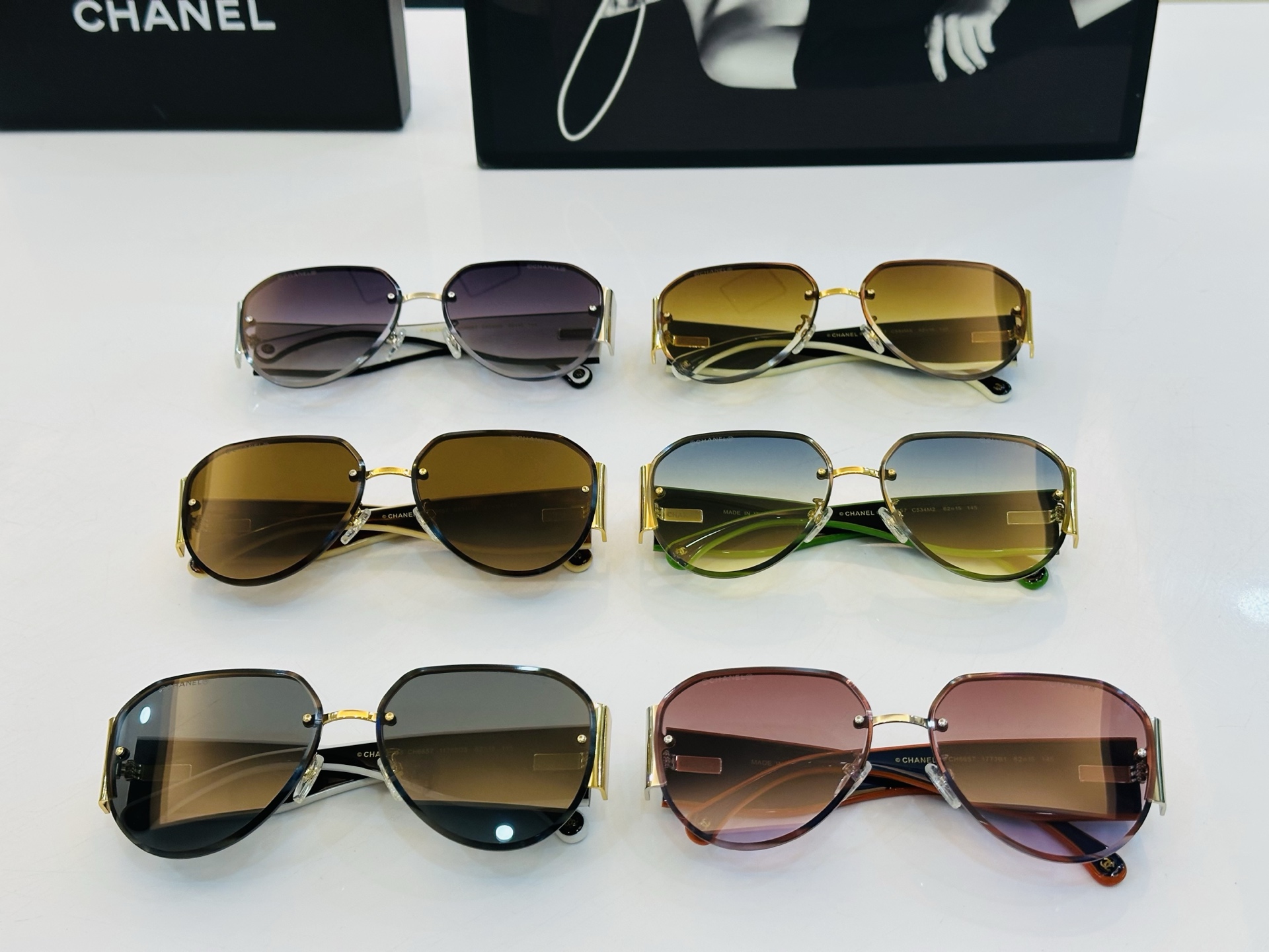 CHANE*香家 CH6657 SIZE：62口15-145 潮流爆款 太阳镜 😍😍高品质 佩戴舒适 b