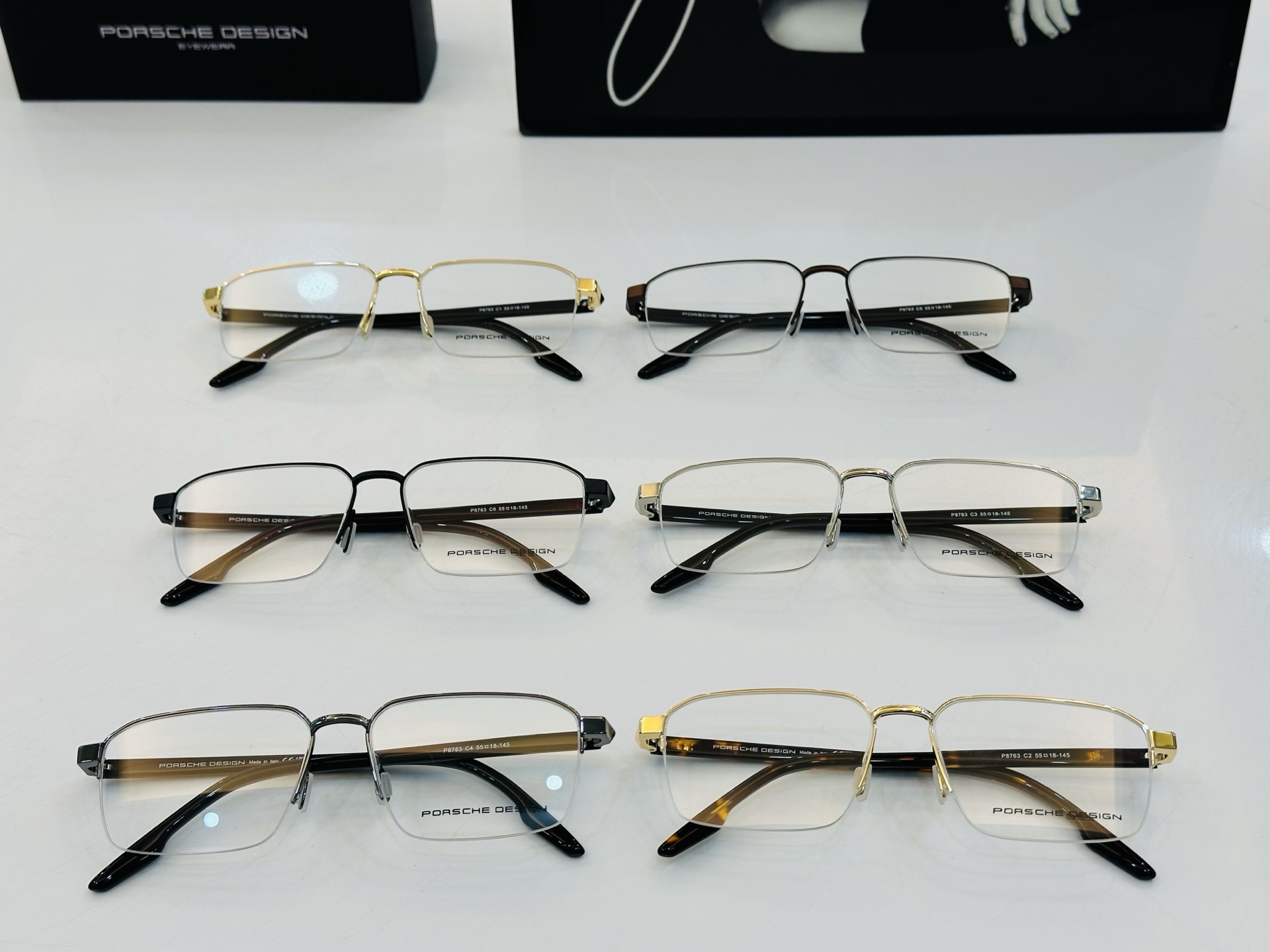 🌞保时家 Size：55口18-145 高档金属 💝[得意]超轻款 Z配光镜