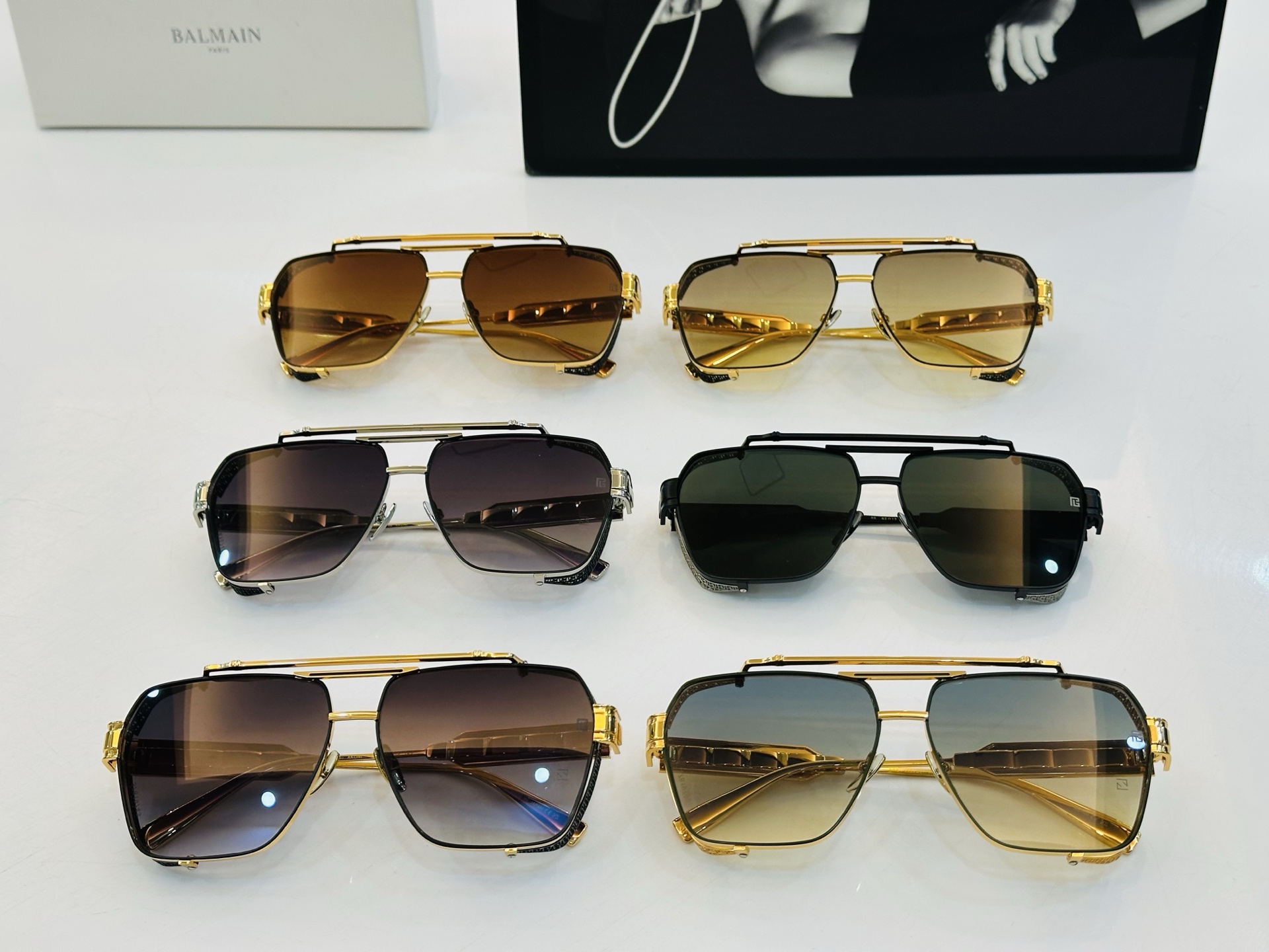 🆕 Balmain巴尔曼🌞男女款太阳镜BPS-155A内镀蓝膜 Size：62口13-143 🇨🇳🇨🇳🇨