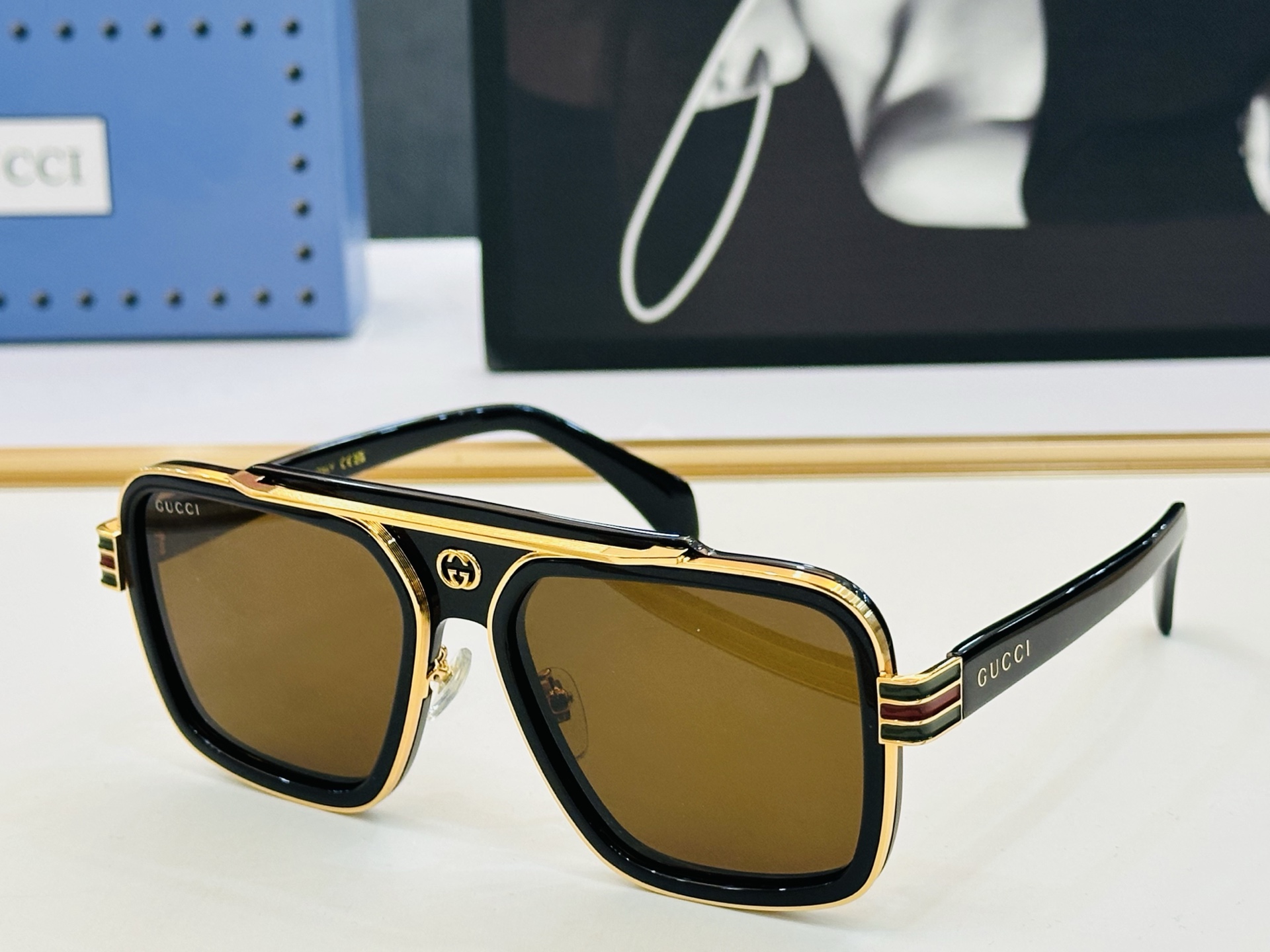 🔺GUCC*🔻 古家GG1607 Size：57口19-145 女士款 墨镜搭配镜框🔝🔝时尚靓丽 K个性