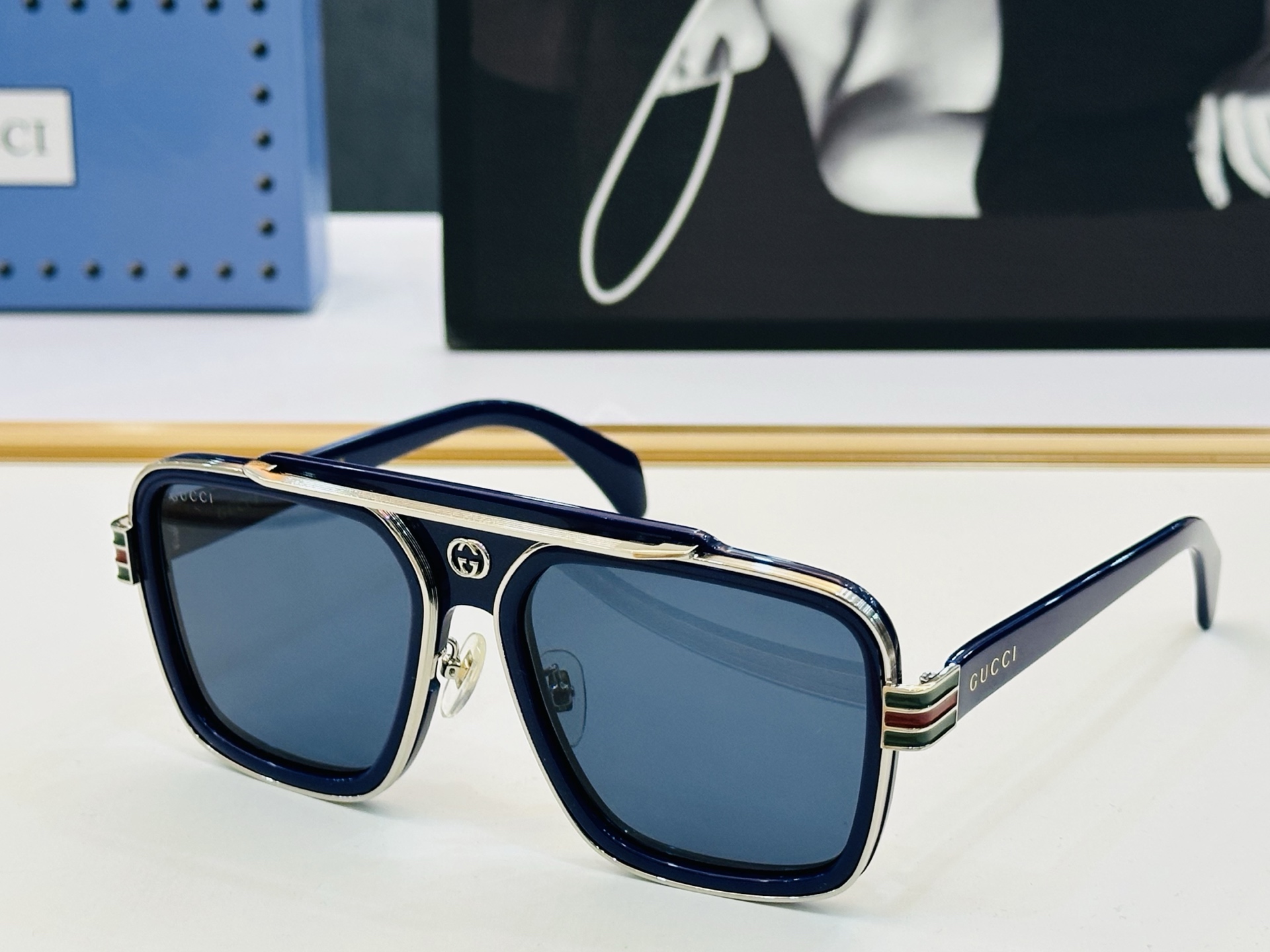 🔺GUCC*🔻 古家GG1607 Size：57口19-145 女士款 墨镜搭配镜框🔝🔝时尚靓丽 K个性