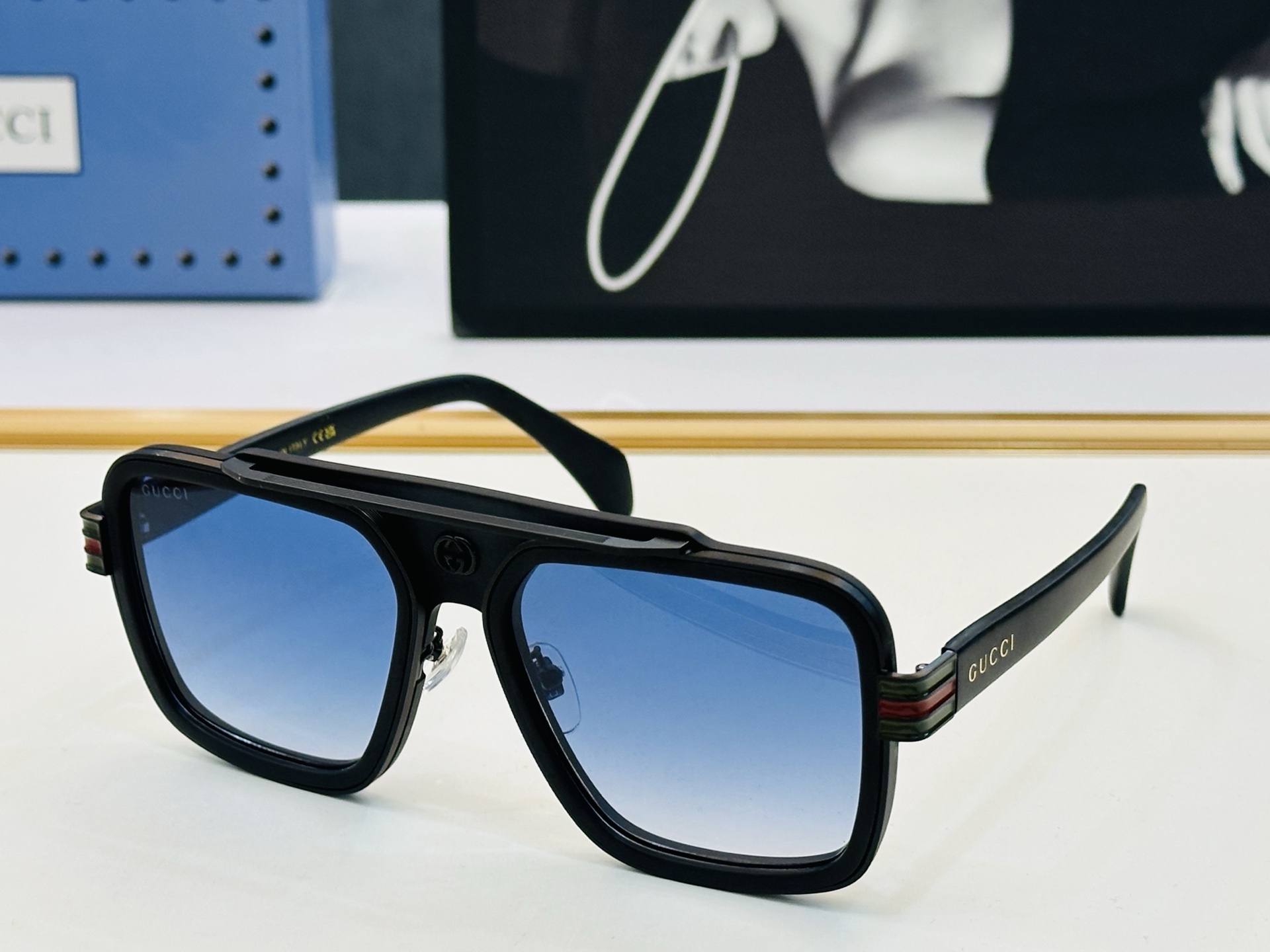 🔺GUCC*🔻 古家GG1607 Size：57口19-145 女士款 墨镜搭配镜框🔝🔝时尚靓丽 K个性