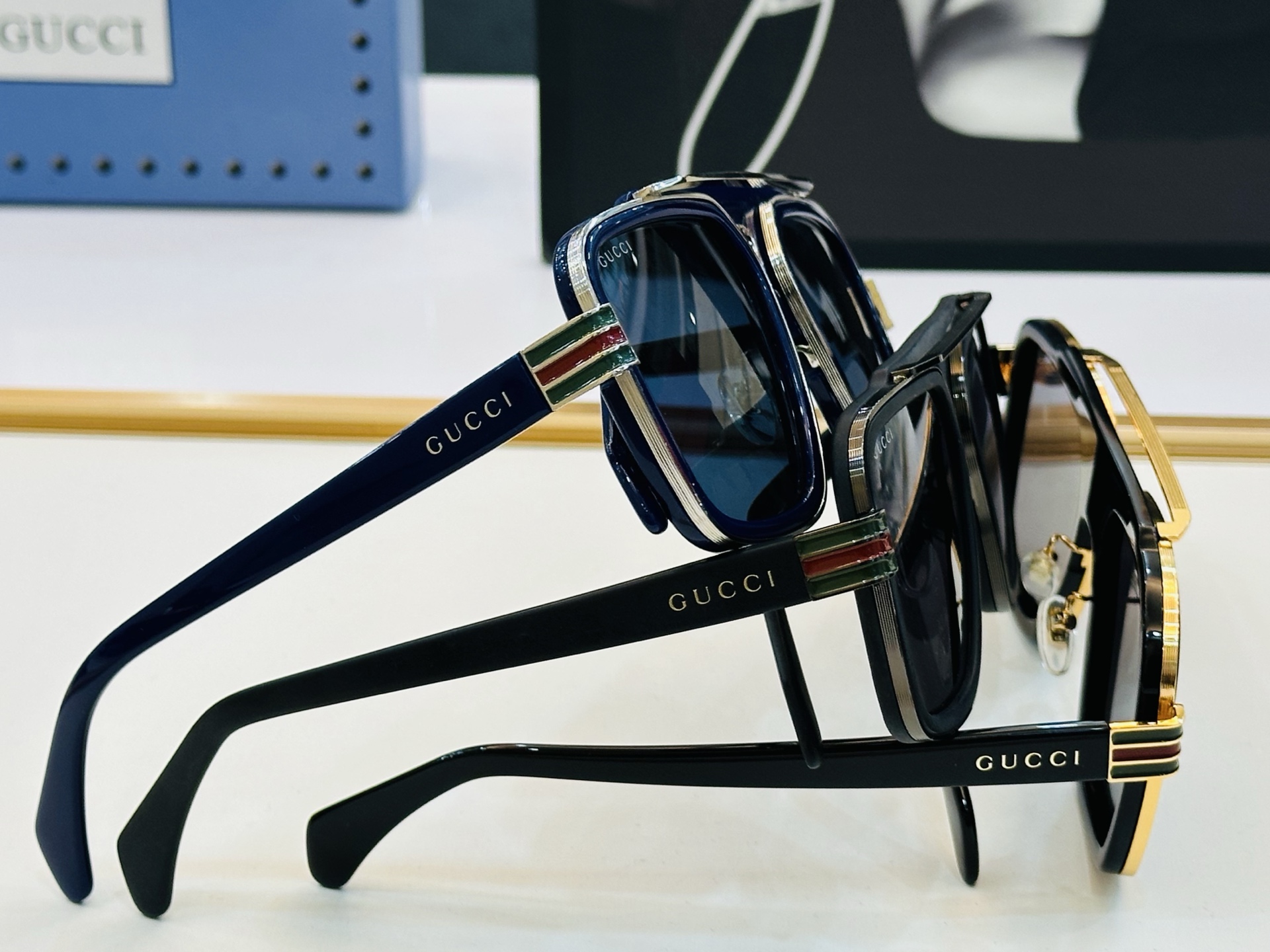 🔺GUCC*🔻 古家GG1607 Size：57口19-145 女士款 墨镜搭配镜框🔝🔝时尚靓丽 K个性