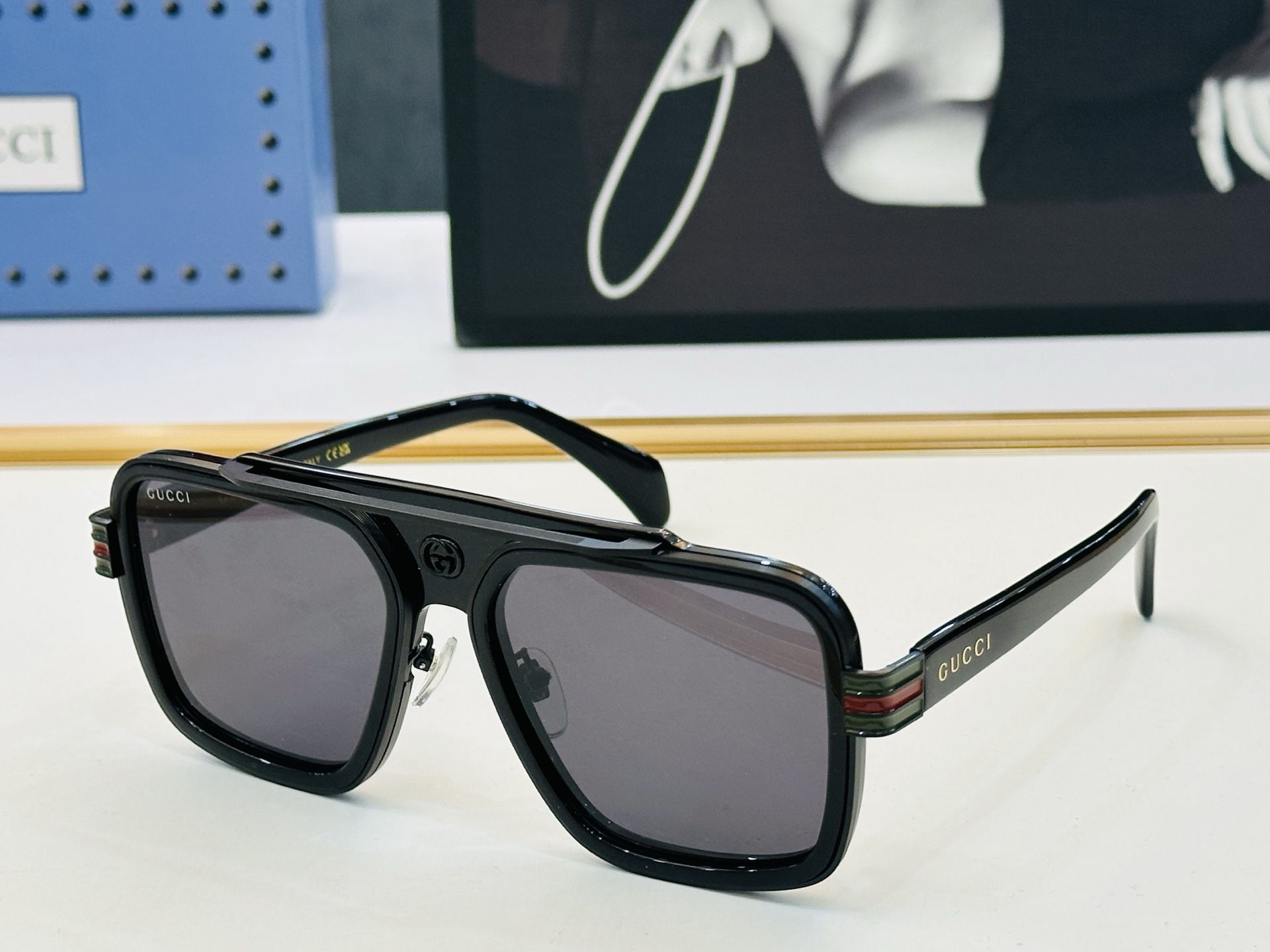 🔺GUCC*🔻 古家GG1607 Size：57口19-145 女士款 墨镜搭配镜框🔝🔝时尚靓丽 K个性