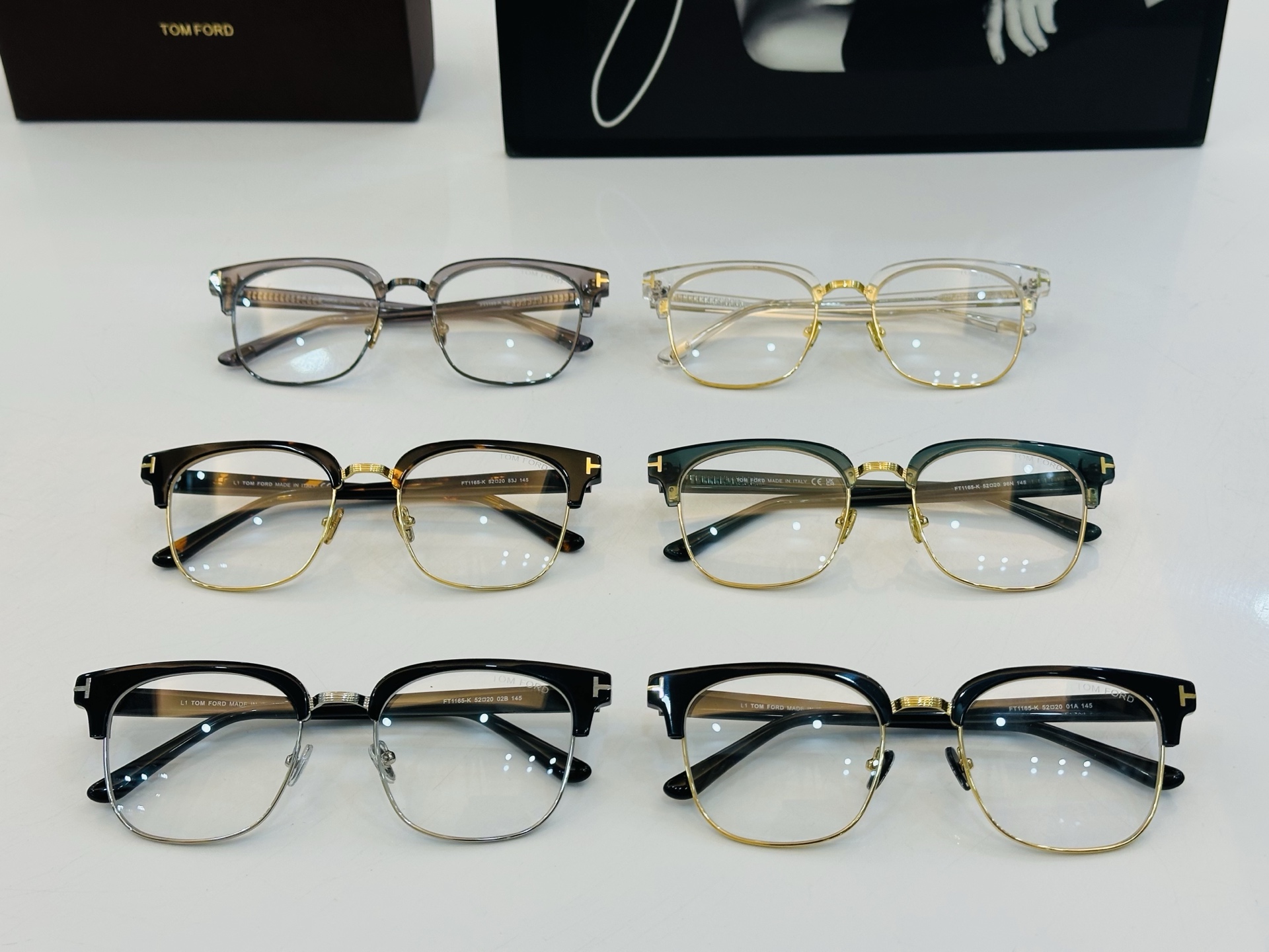 🎉TOM FOR*🎉汤姆家 Model: FT1165 Size：52口20-145 时尚框 板材👓 C