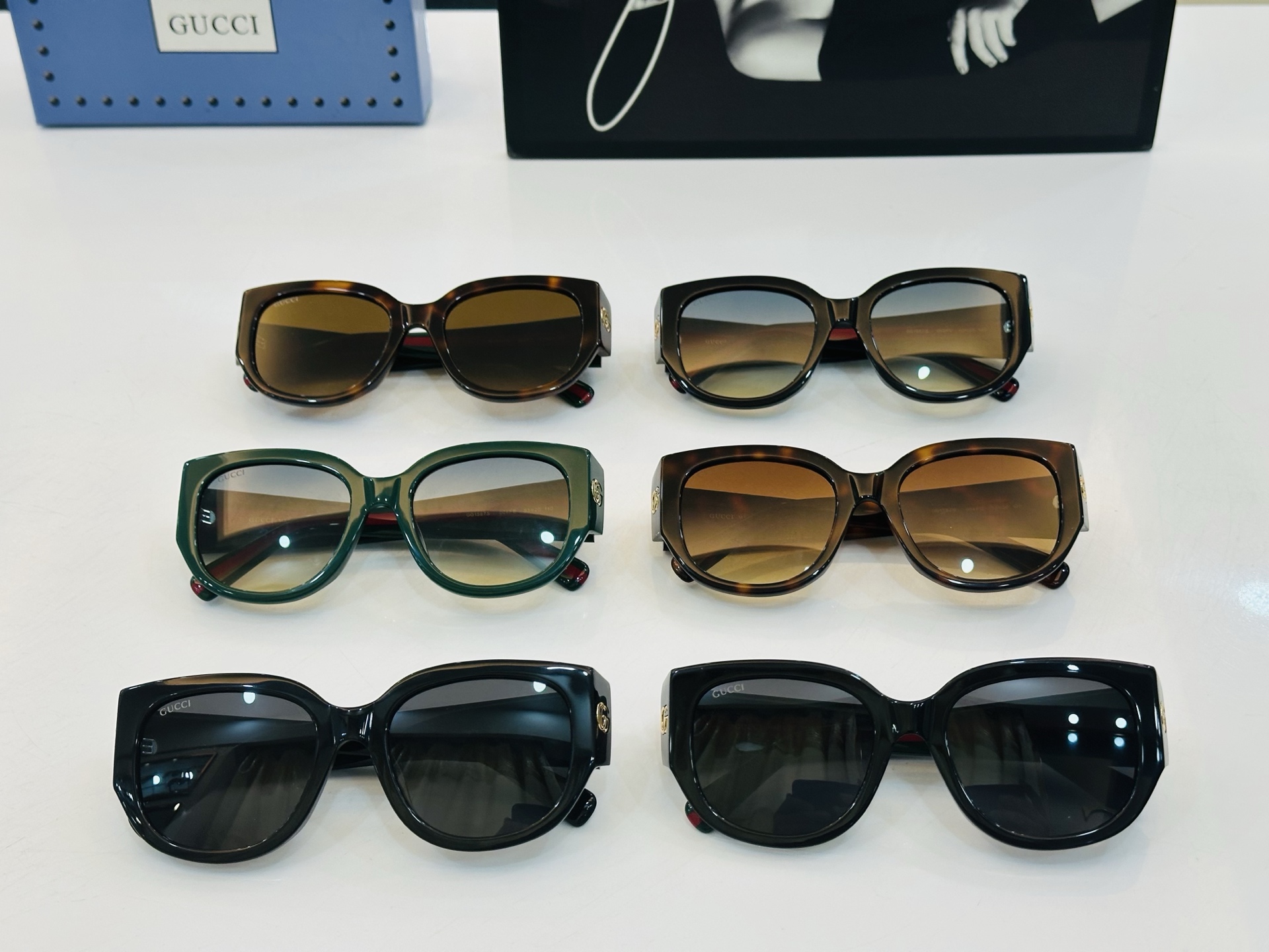 🔺GUCC*🔻 古家GG1587S Size：53口20-140 女士款 搭配镜框🔝🔝D时尚靓丽 个性十