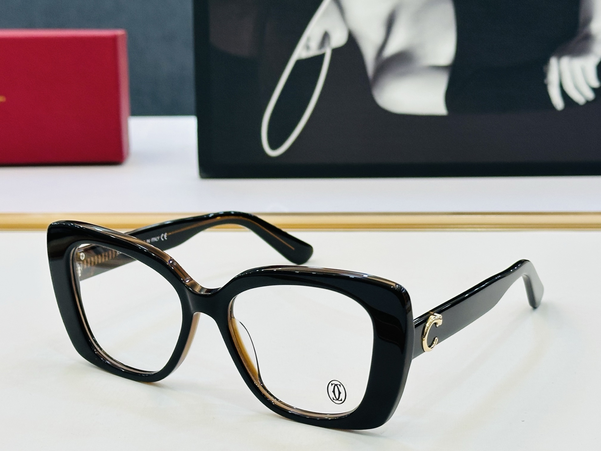 Cartier-卡家 ✨CT0438 Size：54口19-145不挑脸型 简约大气 时尚休闲平光镜框 