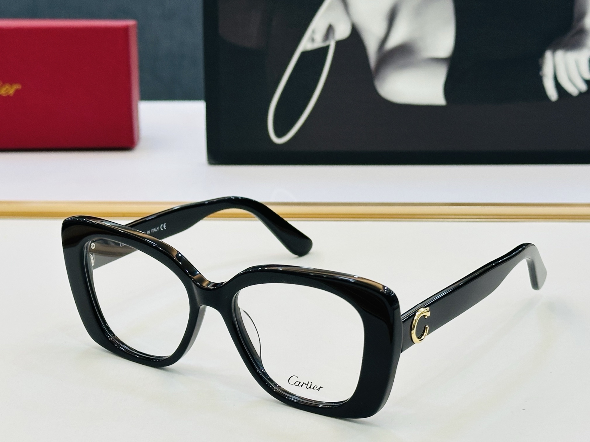 Cartier-卡家 ✨CT0438 Size：54口19-145不挑脸型 简约大气 时尚休闲平光镜框 