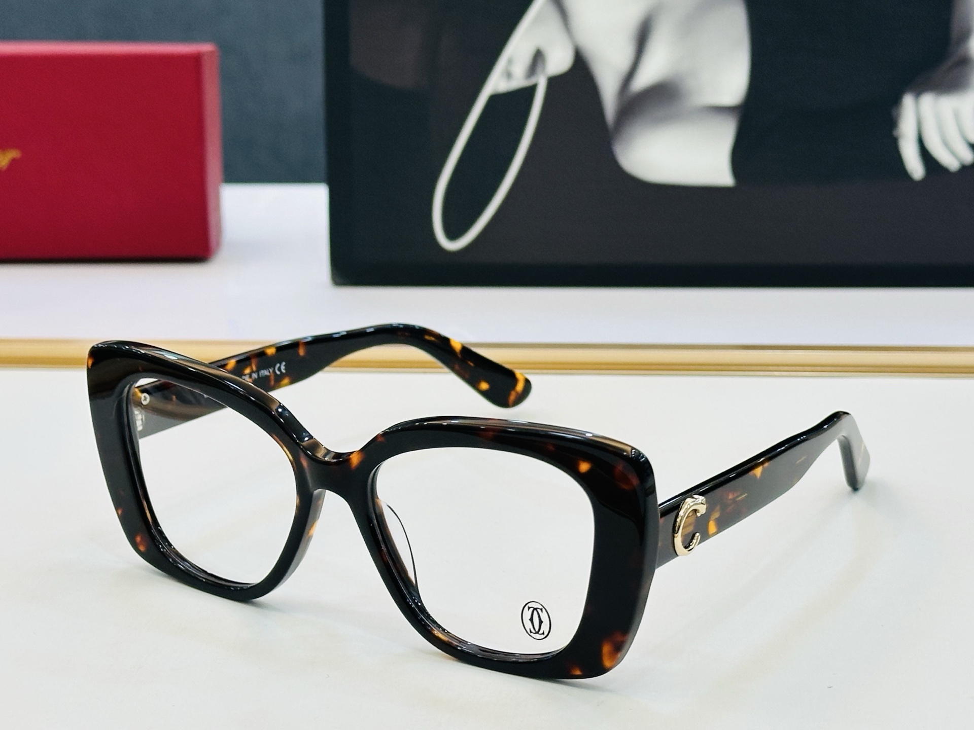 Cartier-卡家 ✨CT0438 Size：54口19-145不挑脸型 简约大气 时尚休闲平光镜框 