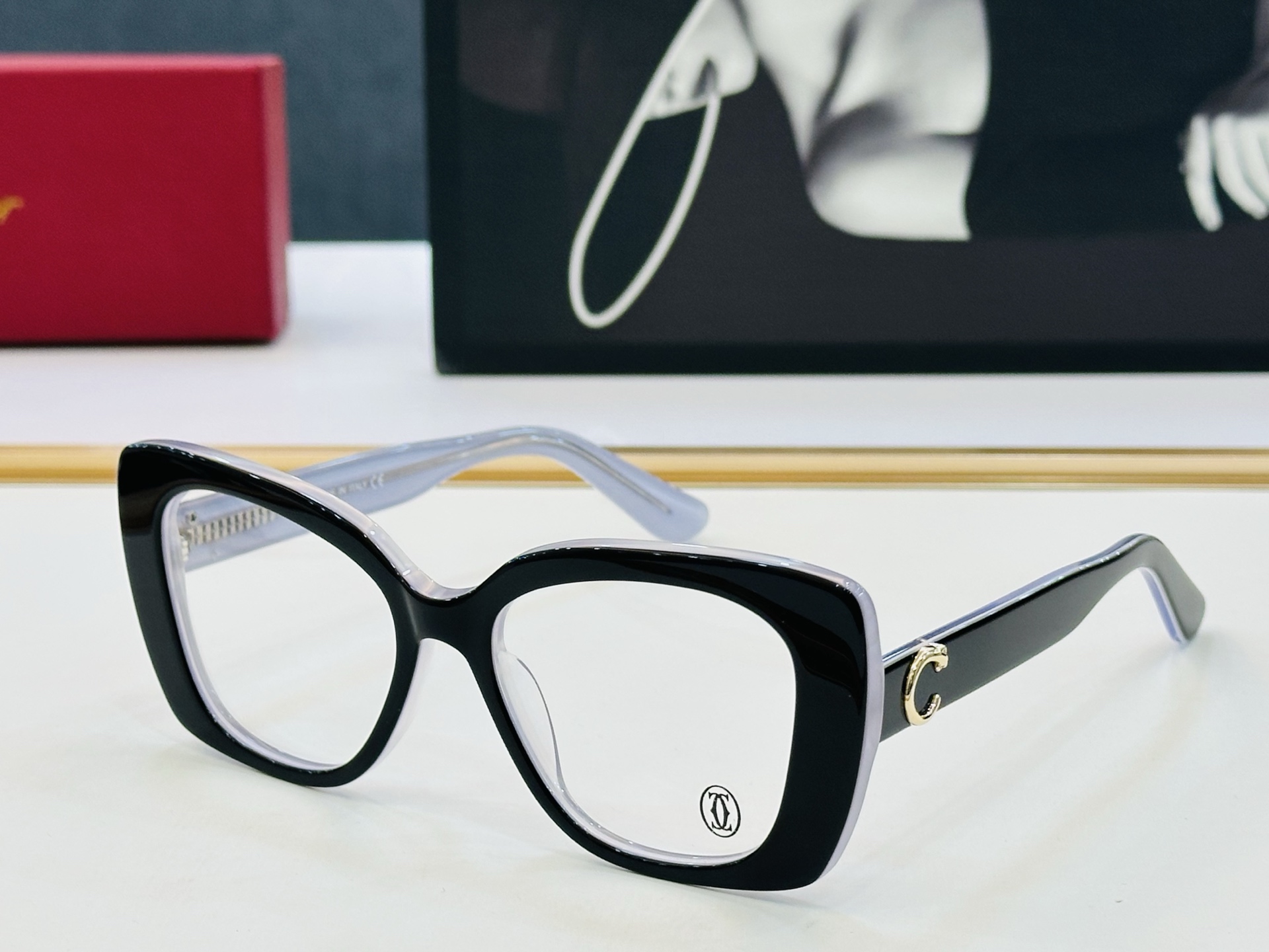 Cartier-卡家 ✨CT0438 Size：54口19-145不挑脸型 简约大气 时尚休闲平光镜框 