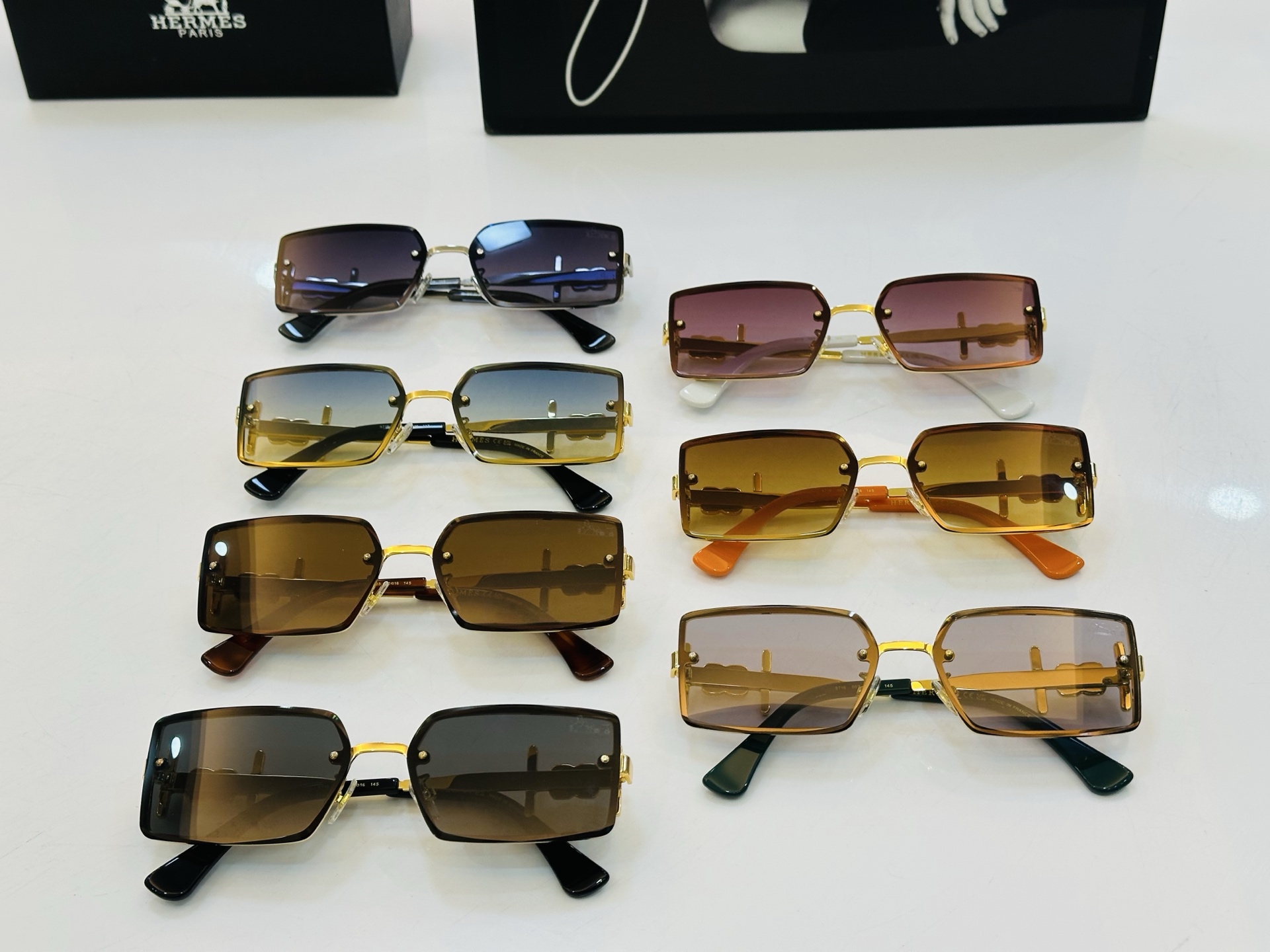 爱马仕 网红款 9716 Size：60口16-145 👏🎉超级经典 高品质墨镜🎈色][色] 倍戴豪无压