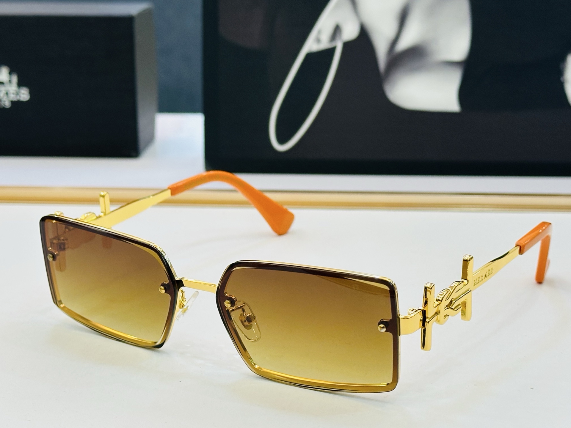 爱马仕 网红款 9716 Size：60口16-145 👏🎉超级经典 高品质墨镜🎈色][色] 倍戴豪无压