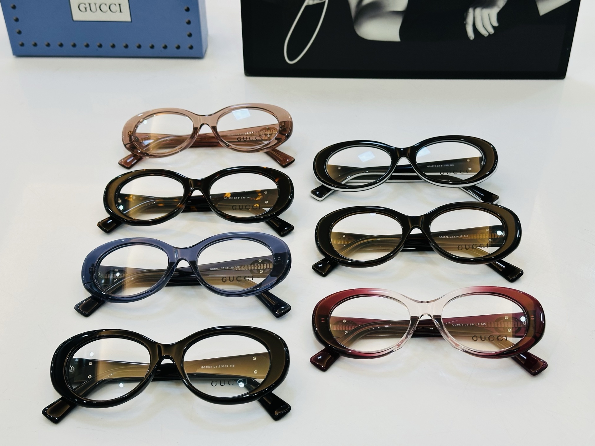 🆕古家 GG1972 Size：51口19-145 🕶🕶💋高品质 Z品质优良 配光镜