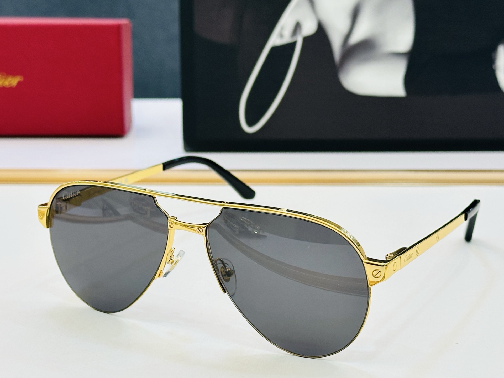 🆕 原版Cartie* 卡家 官网经典款 太阳镜 CT0386S Size：60口15-140 电镀工艺