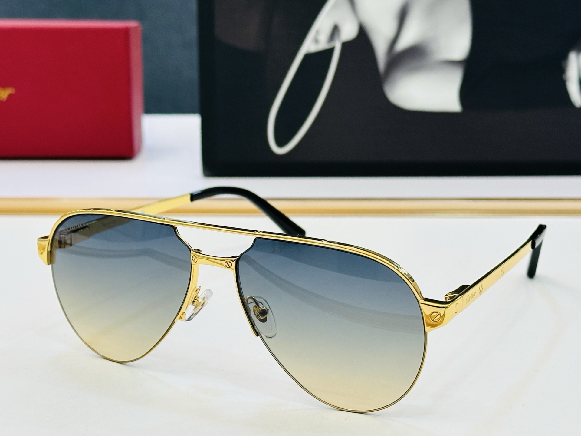 🆕 原版Cartie* 卡家 官网经典款 太阳镜 CT0386S Size：60口15-140 电镀工艺