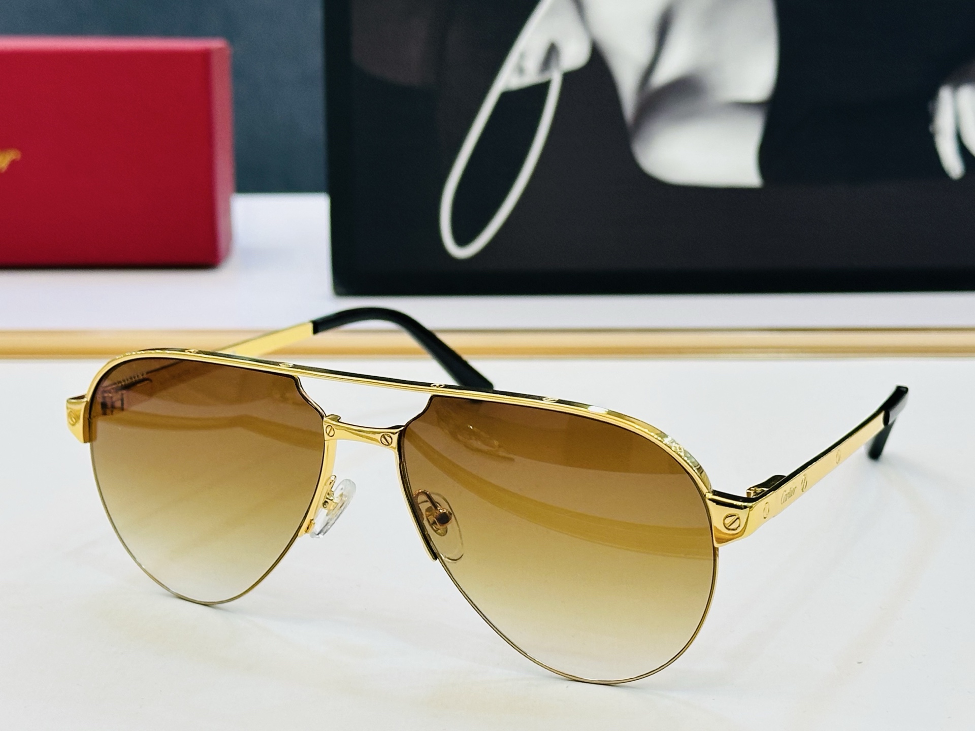 🆕 原版Cartie* 卡家 官网经典款 太阳镜 CT0386S Size：60口15-140 电镀工艺