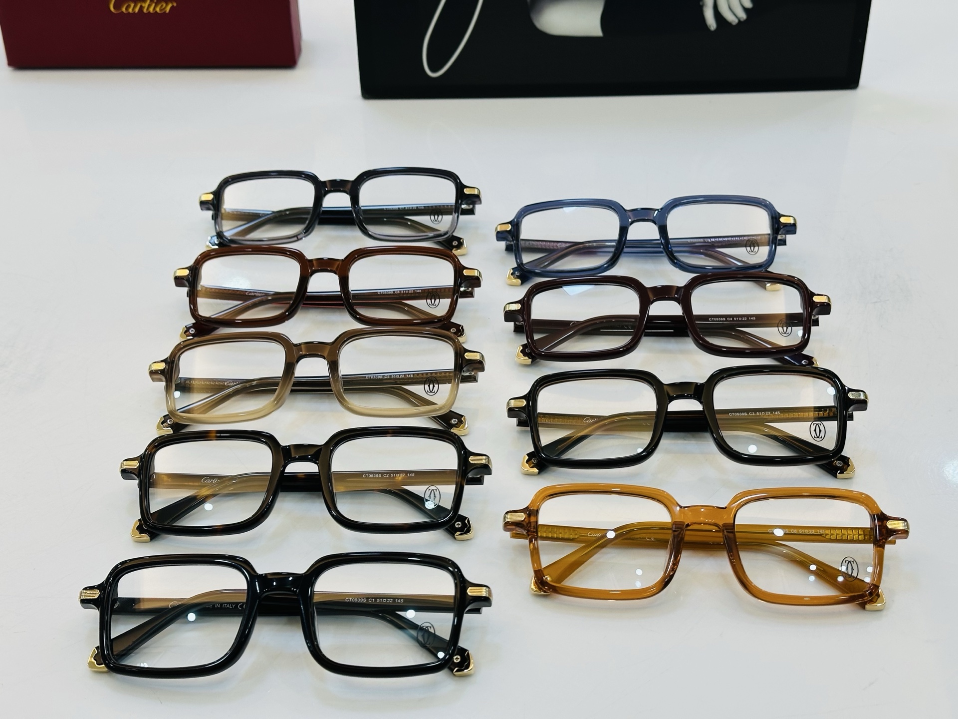 Cartier-卡家 ✨CT0539S Size：51口22-145 不挑脸型 简约大气 时尚休闲 👌👃