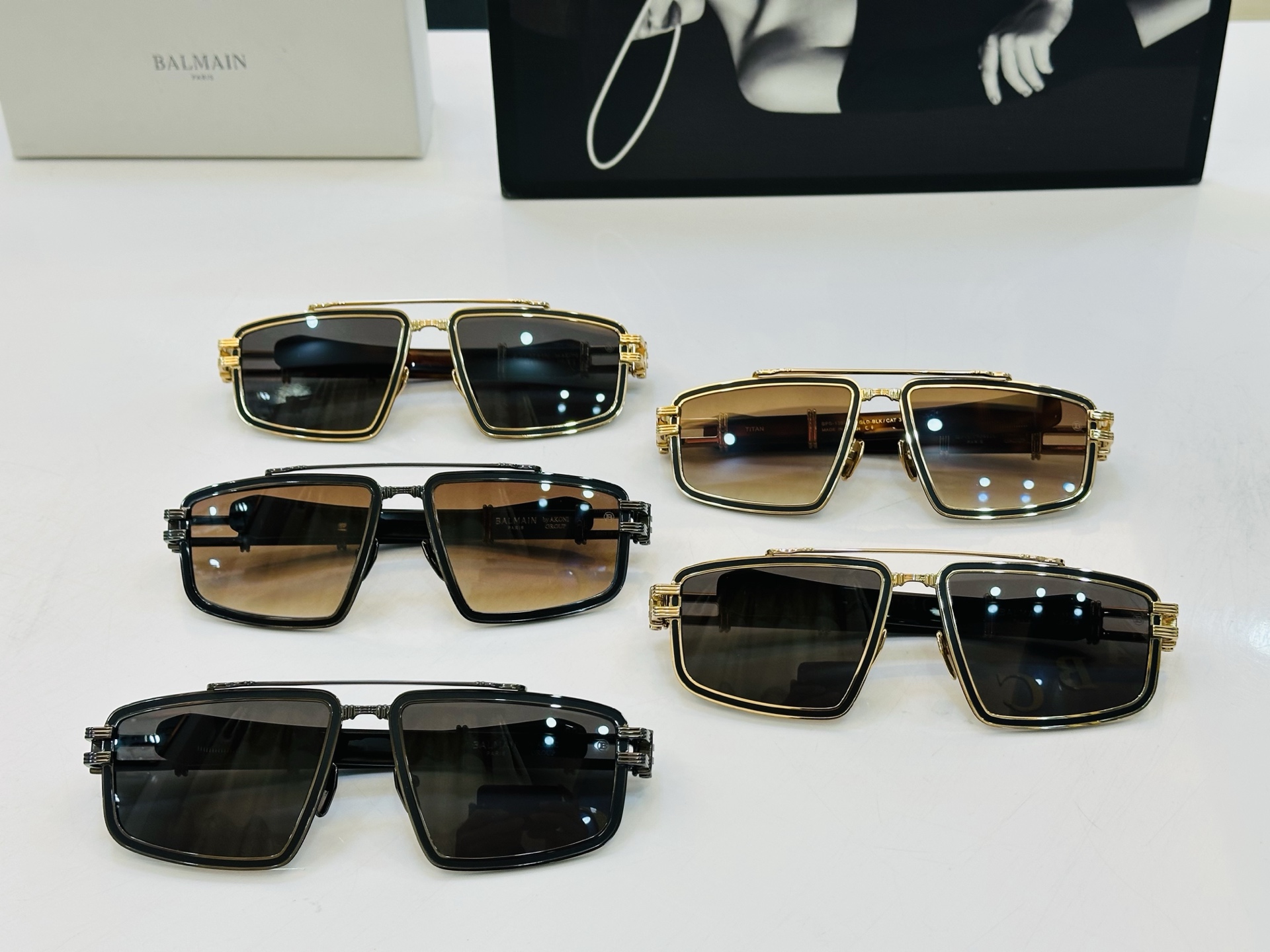 🆕 Balmain巴尔曼🌞男女款太阳镜 BPS-139A 内镀蓝膜 Size：59口17-140 🇨🇳🇨