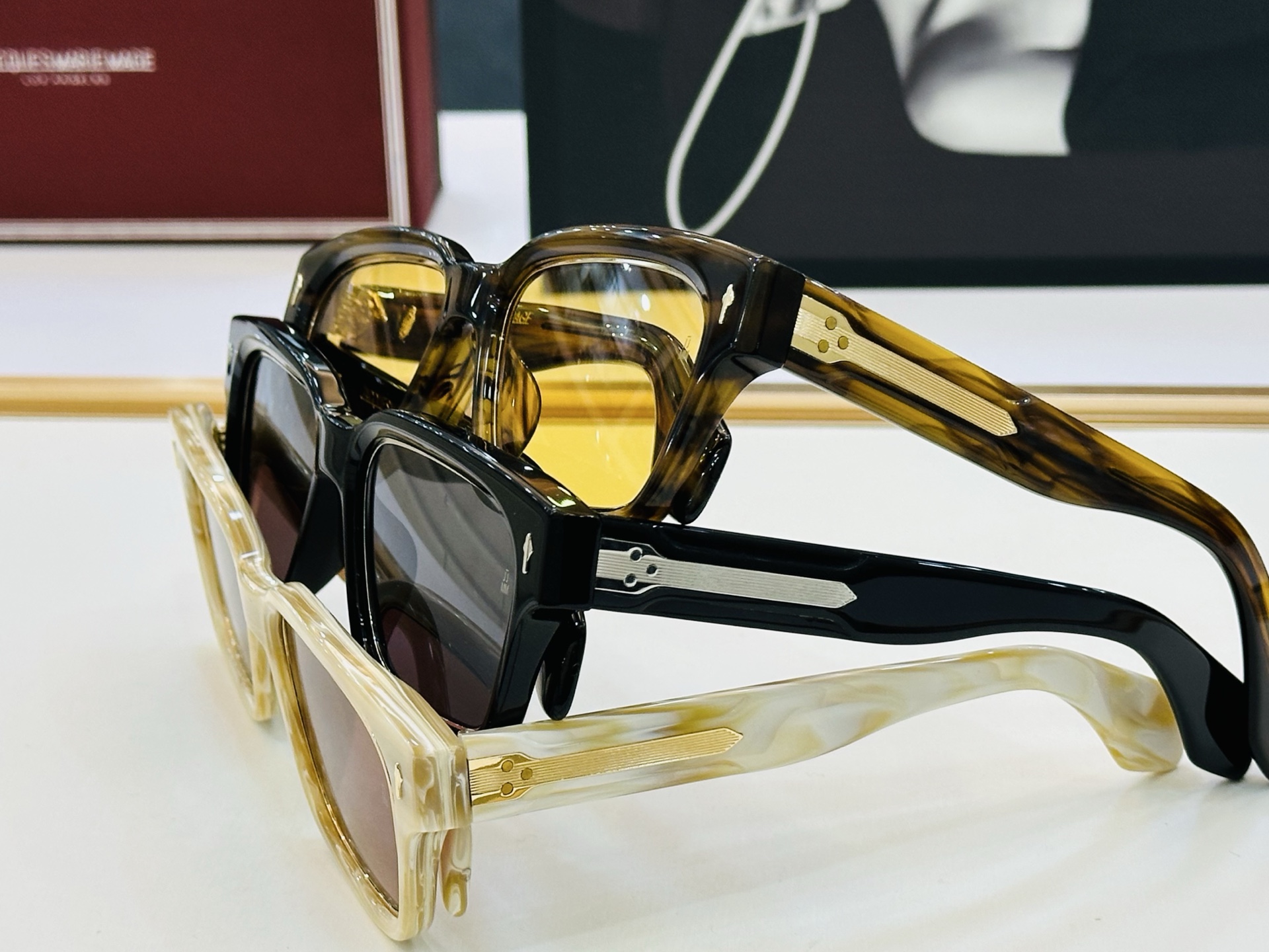 JACQUES MARIE MOLINO 日本手工眼镜 镜框採用上板材打造出 SIZE：55口18 CC