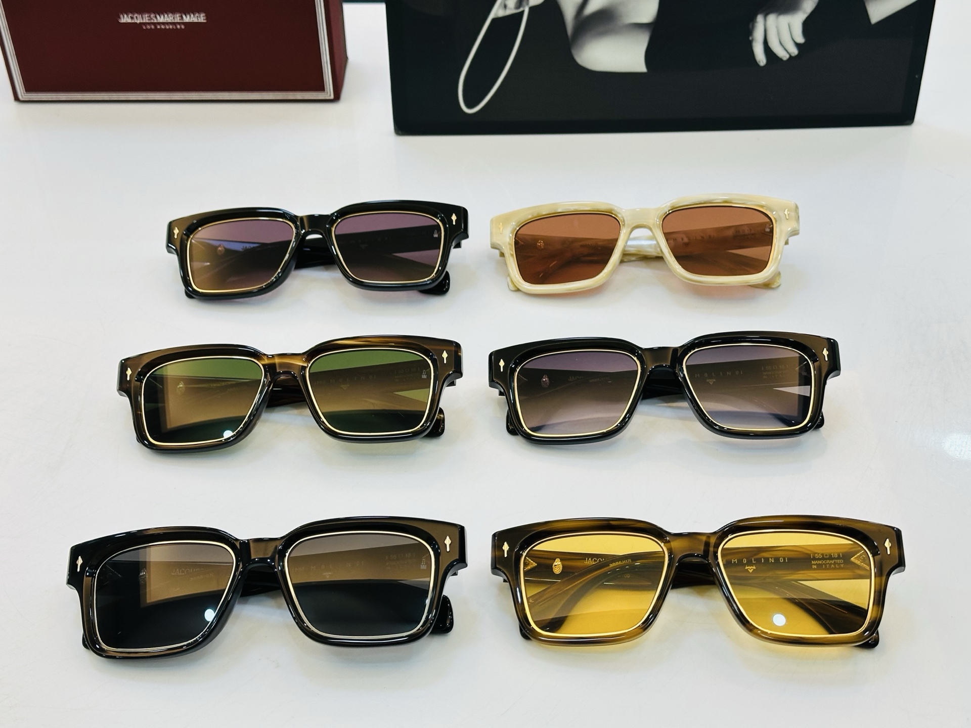 JACQUES MARIE MOLINO 日本手工眼镜 镜框採用上板材打造出 SIZE：55口18 CC