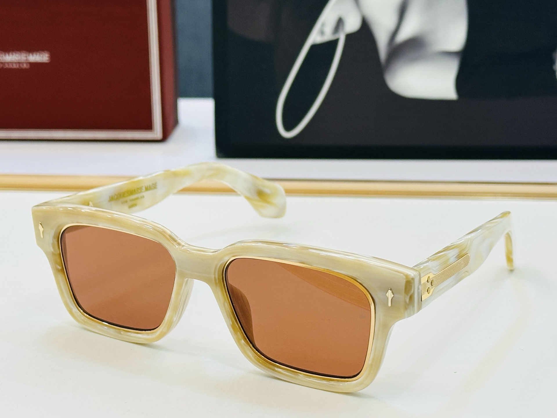 JACQUES MARIE MOLINO 日本手工眼镜 镜框採用上板材打造出 SIZE：55口18 CC