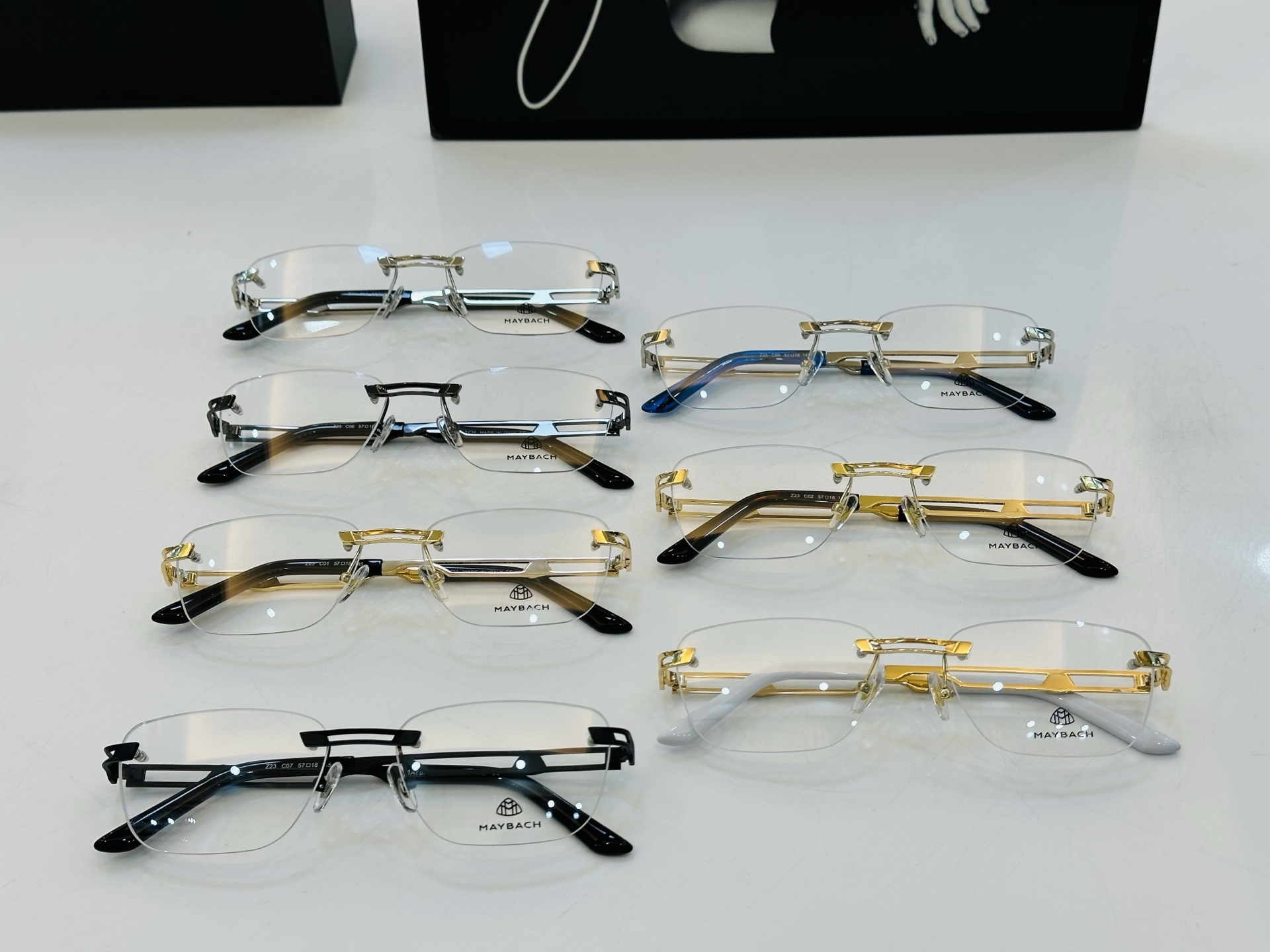 高品质 迈巴赫 🎉🎉做工精美💕💕MAYBAC*H Z23 Size：57口18-145 质感十足L👍配光