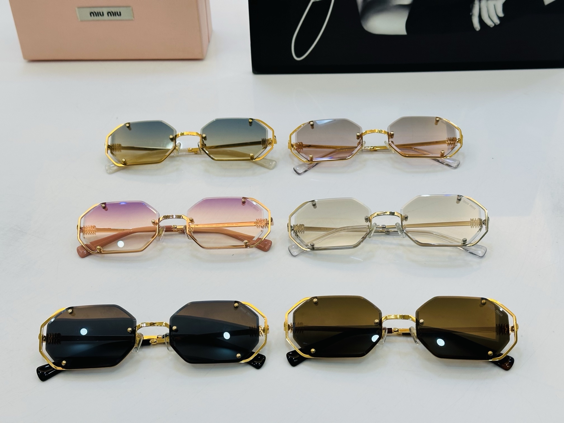 谬家 MU172AV Size：55口20-142 女士太阳眼镜 [玫瑰][玫瑰] 高档 XL时尚墨镜潮