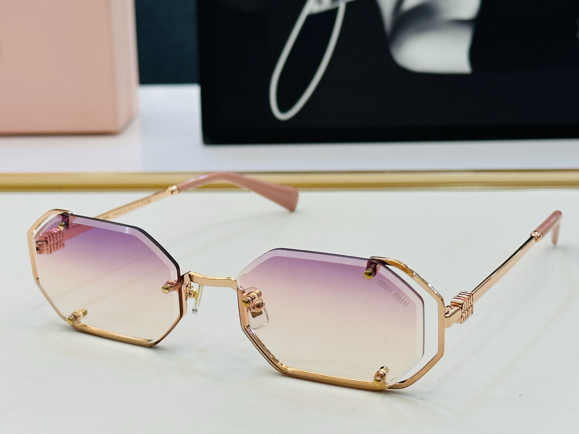 谬家 MU172AV Size：55口20-142 女士太阳眼镜 [玫瑰][玫瑰] 高档 XL时尚墨镜潮