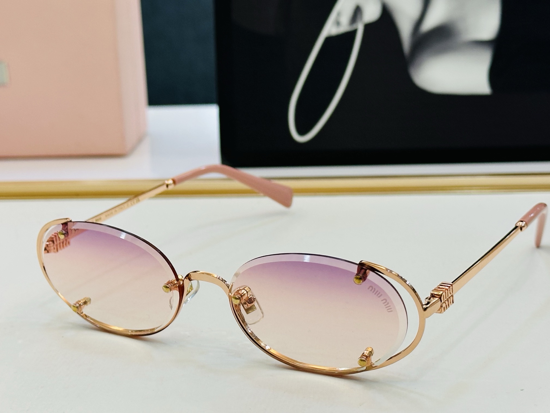 谬家 MU171AV Size：56口18-142 女士太阳眼镜 [玫瑰][玫瑰] 高档 XL时尚墨镜潮