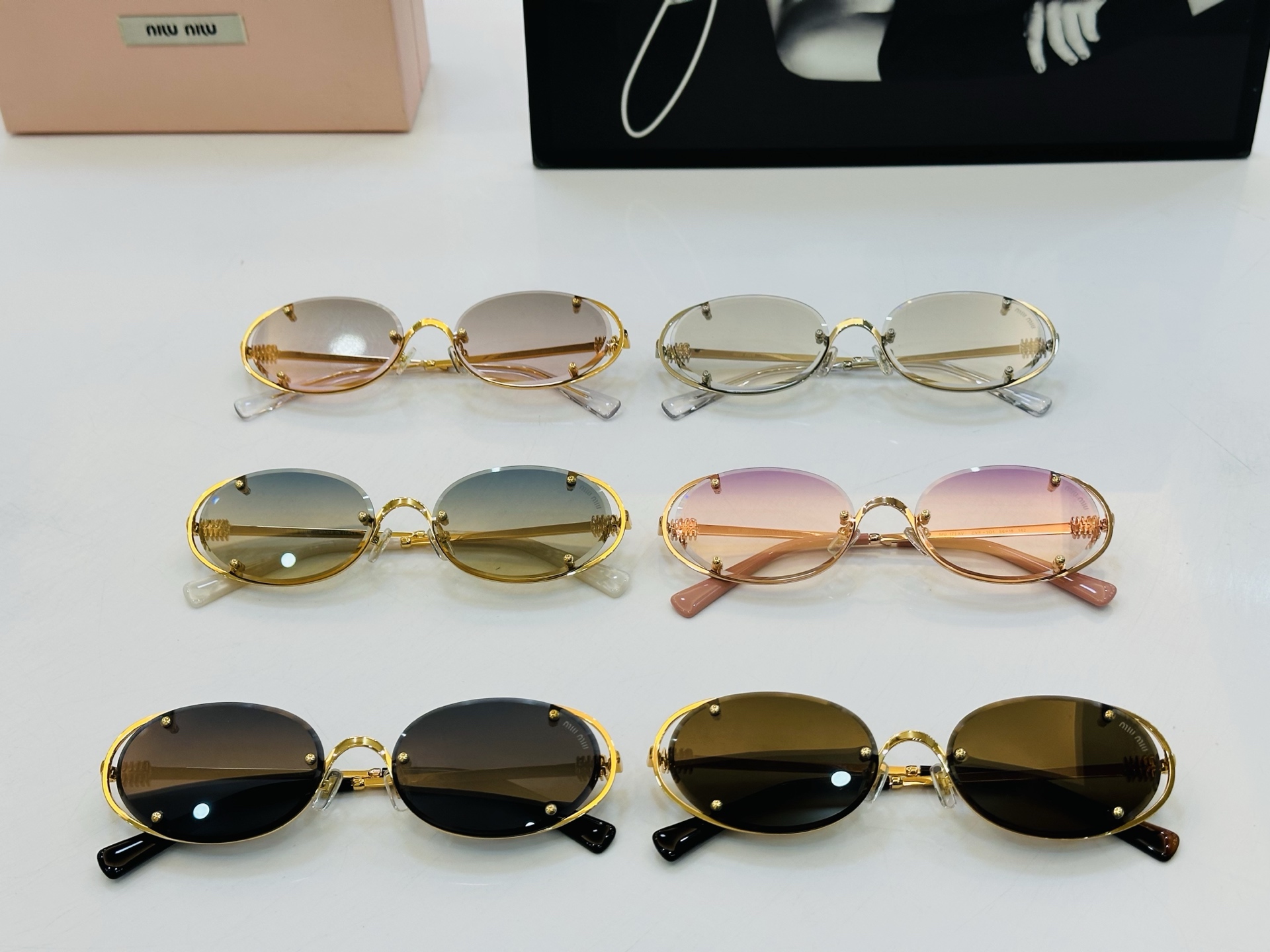 谬家 MU171AV Size：56口18-142 女士太阳眼镜 [玫瑰][玫瑰] 高档 XL时尚墨镜潮