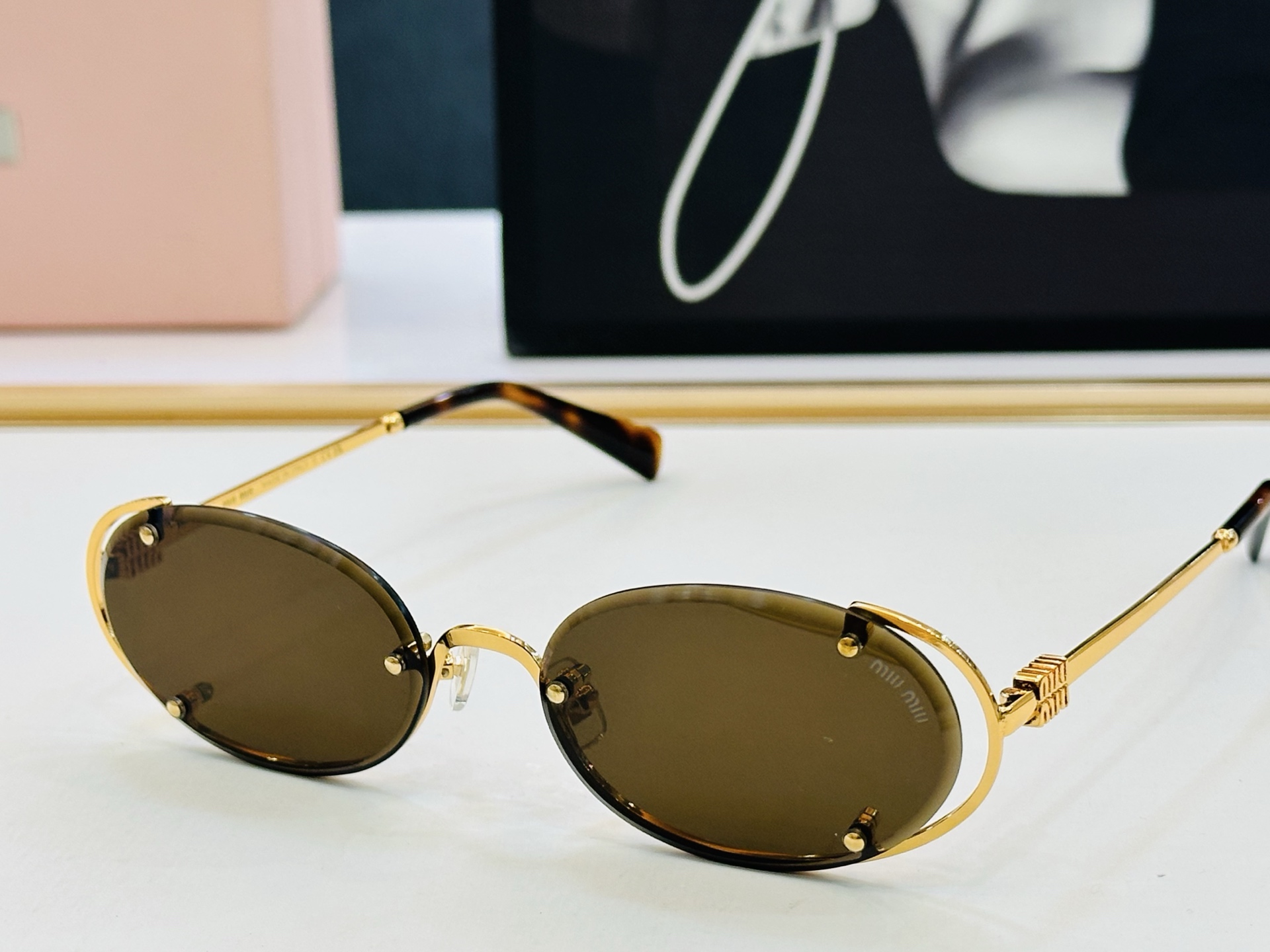 谬家 MU171AV Size：56口18-142 女士太阳眼镜 [玫瑰][玫瑰] 高档 XL时尚墨镜潮