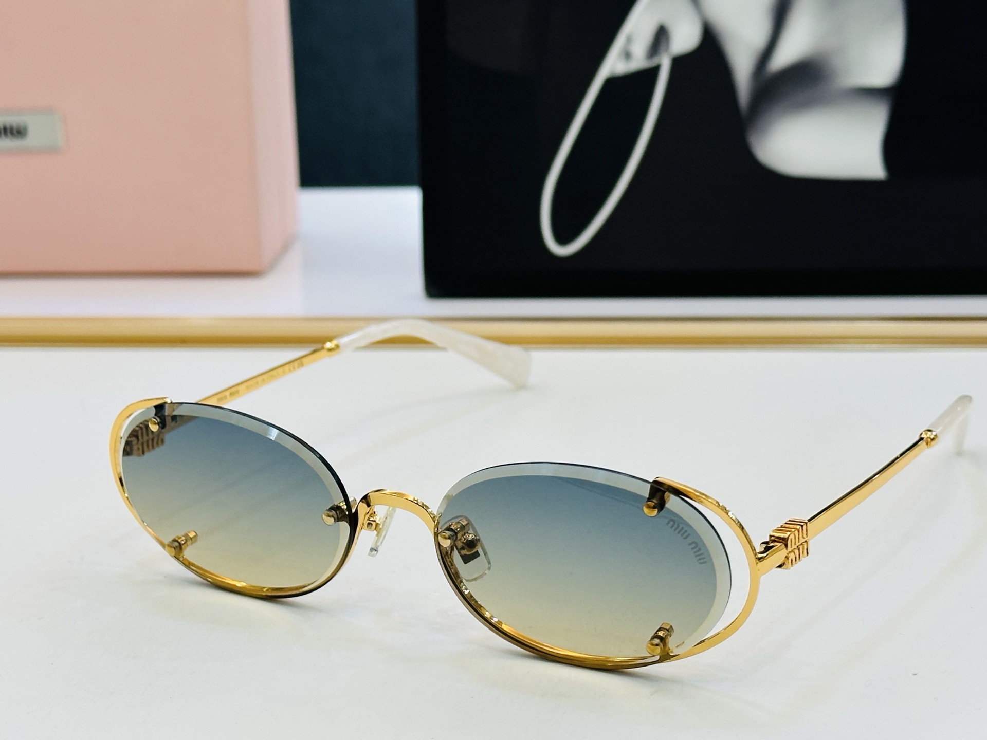 谬家 MU171AV Size：56口18-142 女士太阳眼镜 [玫瑰][玫瑰] 高档 XL时尚墨镜潮