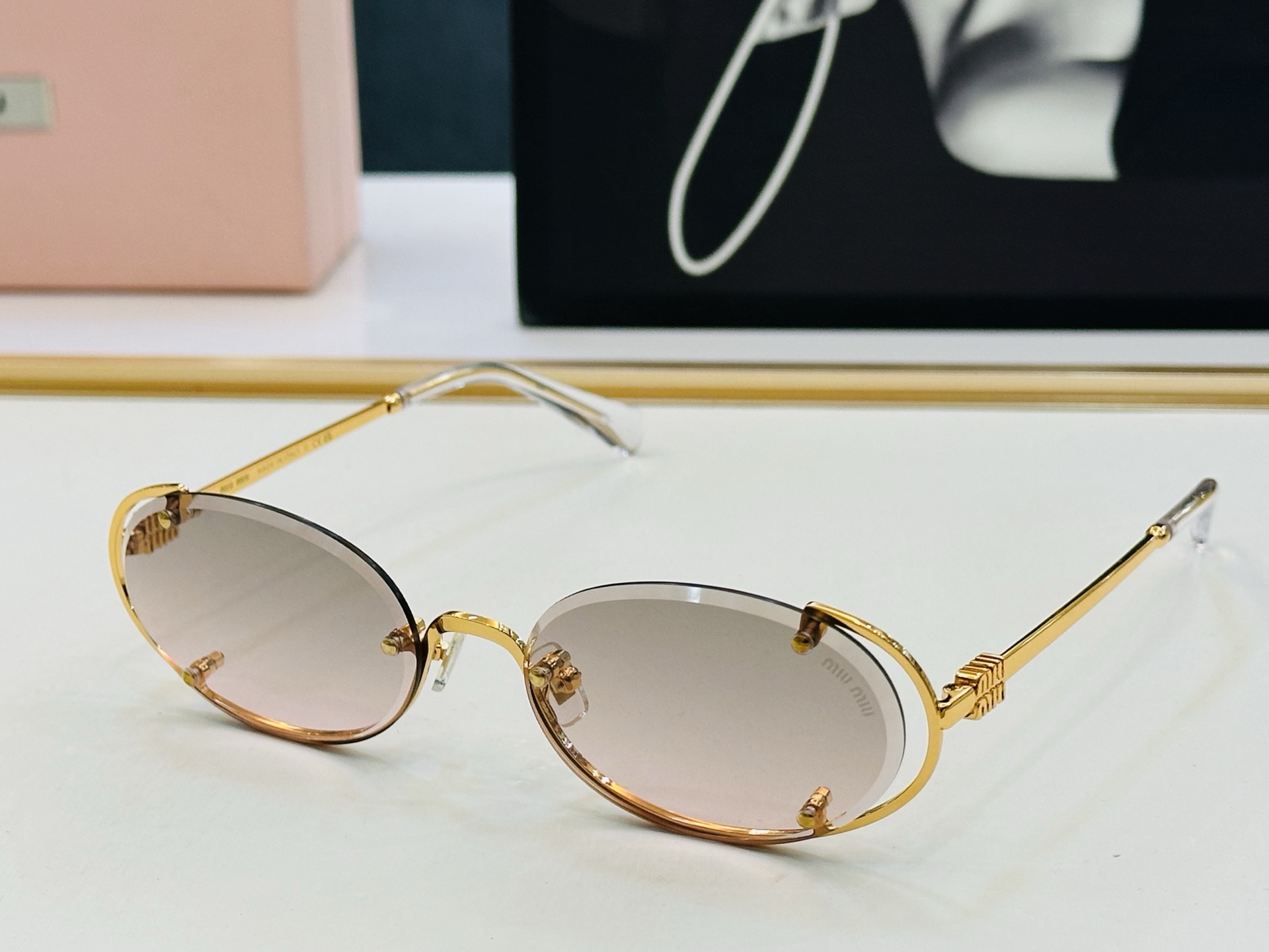 谬家 MU171AV Size：56口18-142 女士太阳眼镜 [玫瑰][玫瑰] 高档 XL时尚墨镜潮