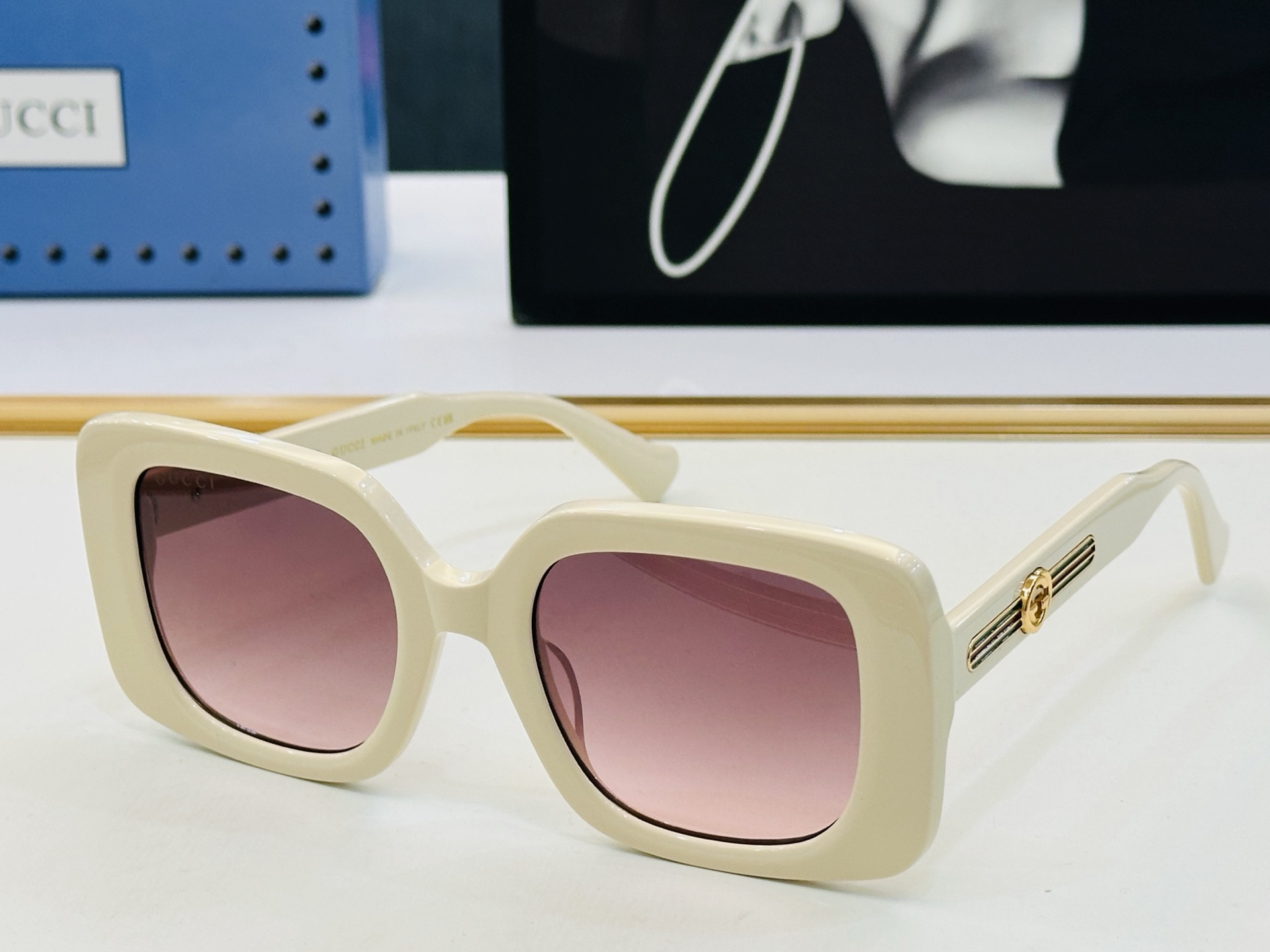 🔺GUCC*🔻 古家GG1557SK Size：54口23-145 女士款 搭配镜框🔝🔝J时尚靓丽 个性