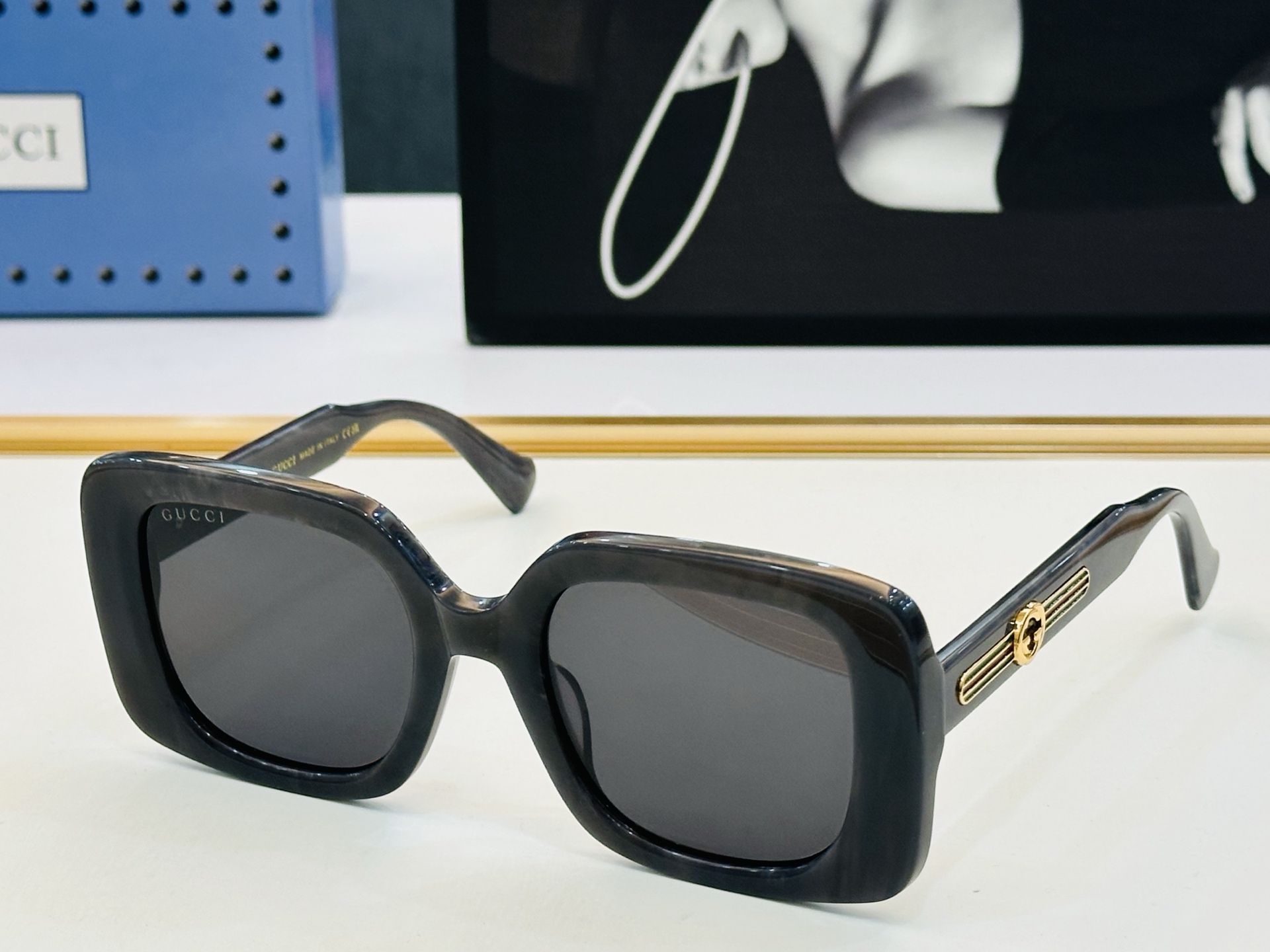 🔺GUCC*🔻 古家GG1557SK Size：54口23-145 女士款 搭配镜框🔝🔝J时尚靓丽 个性
