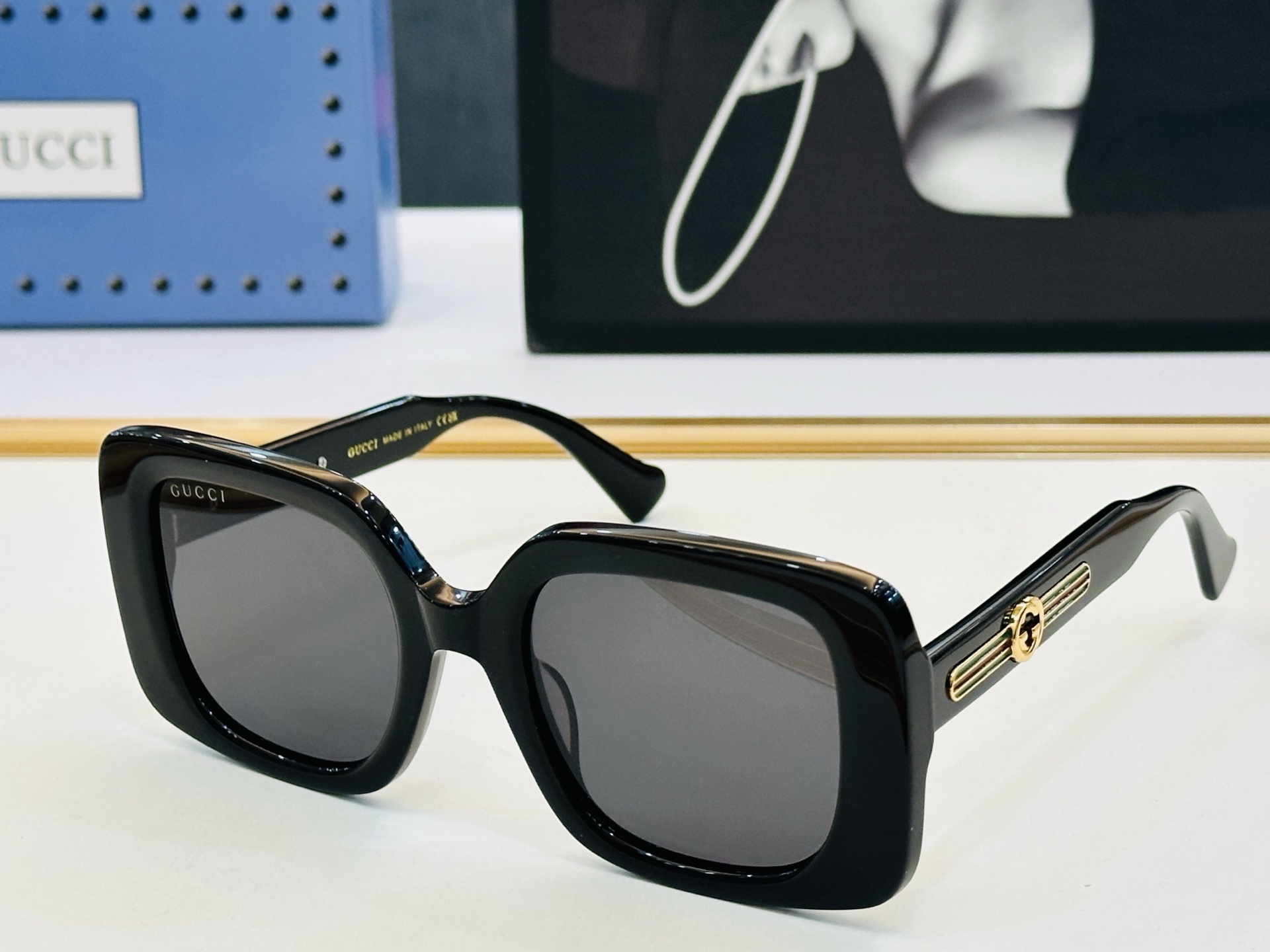 🔺GUCC*🔻 古家GG1557SK Size：54口23-145 女士款 搭配镜框🔝🔝J时尚靓丽 个性