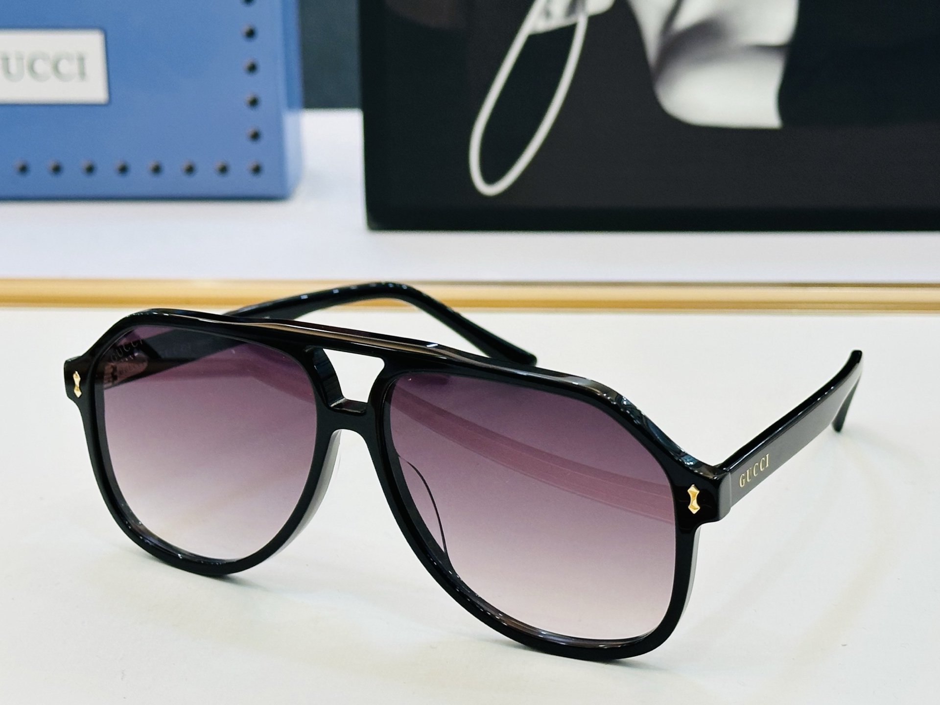 🔺GUCC*🔻 古家GG1042S Size：58口14-145 女士款 原版墨镜搭配镜框🔝🔝时尚靓丽 