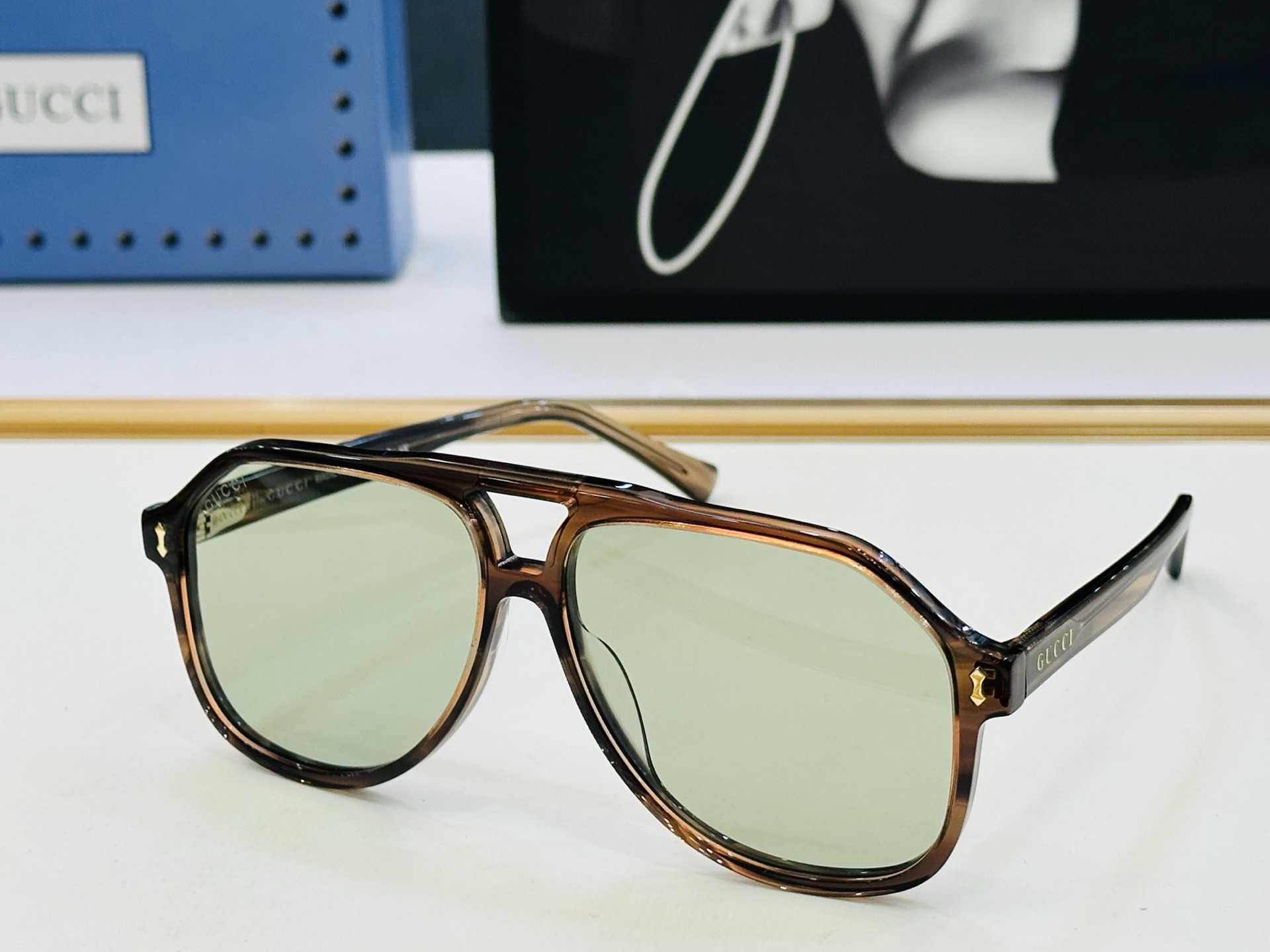 🔺GUCC*🔻 古家GG1042S Size：58口14-145 女士款 原版墨镜搭配镜框🔝🔝时尚靓丽 