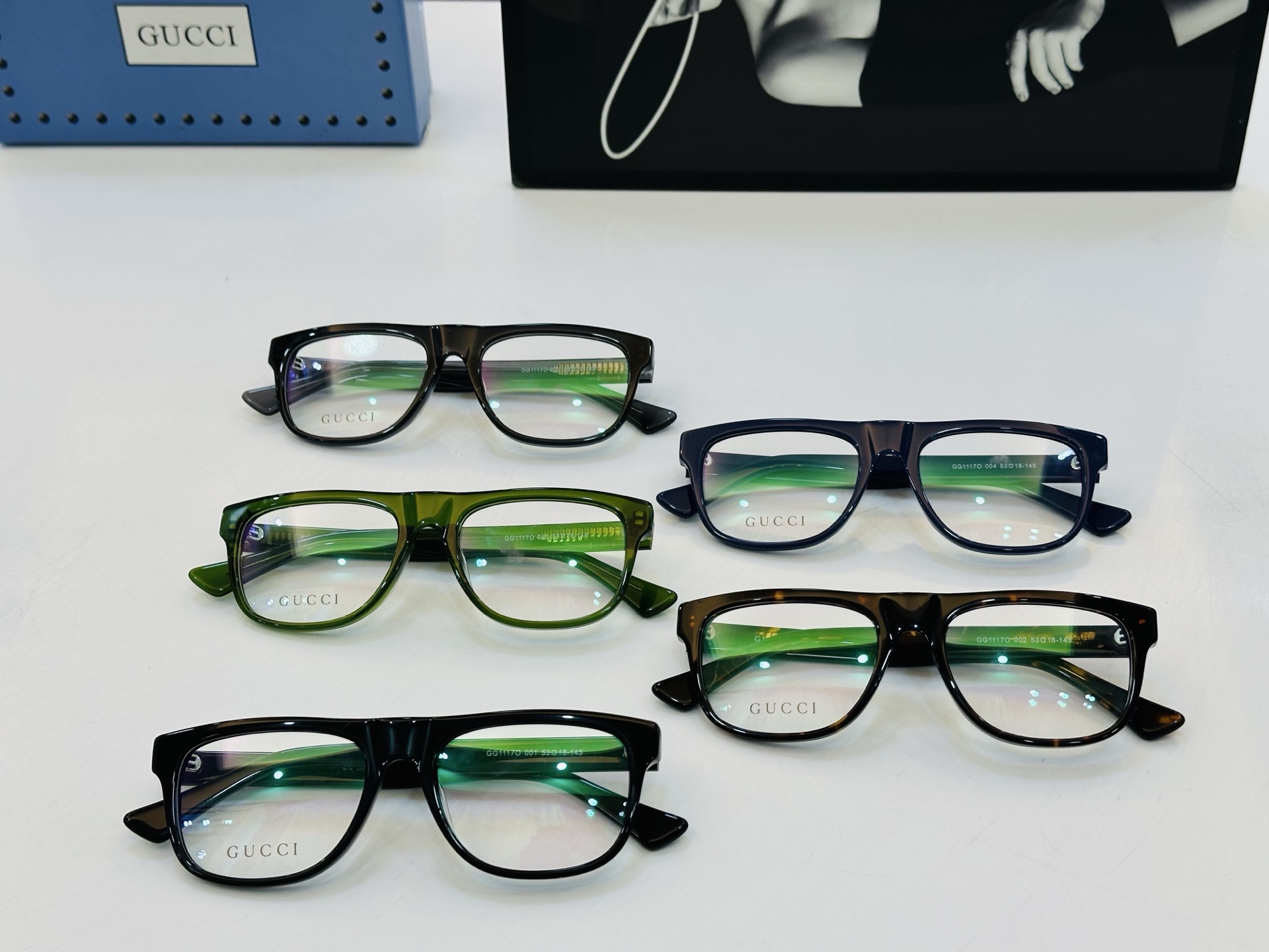 GUCC* 古家 GG1117 🐝🐝系列 Size：53口18-145 🍁🍁L超绝品质 配光架。