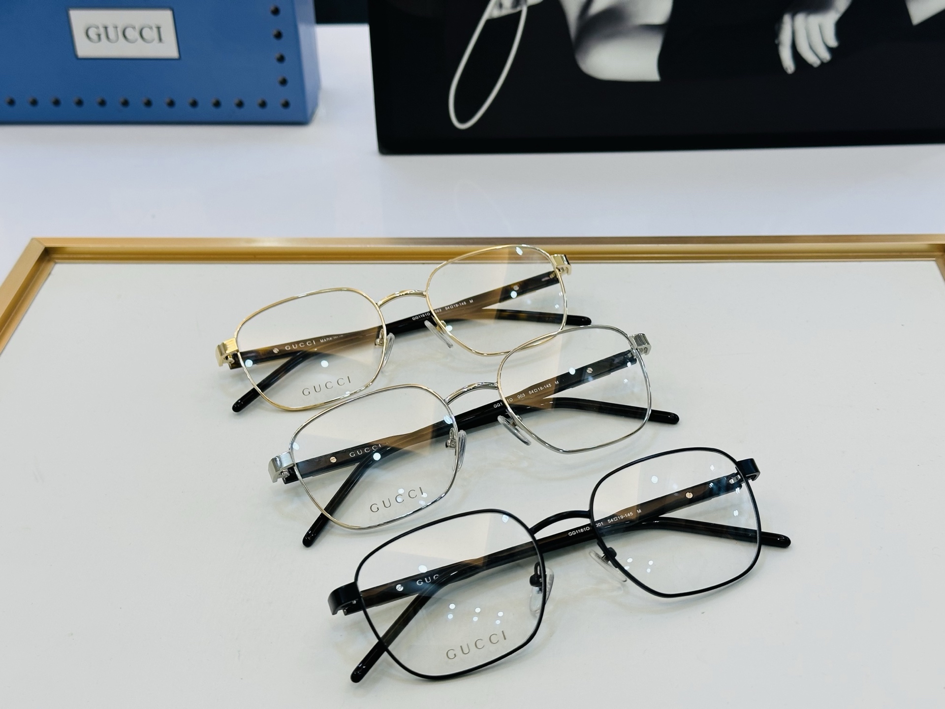 🔺GUCC*🔻 古家GG1161O Size：54口19-145 女士款 搭配镜框🔝🔝B时尚靓丽 个性十
