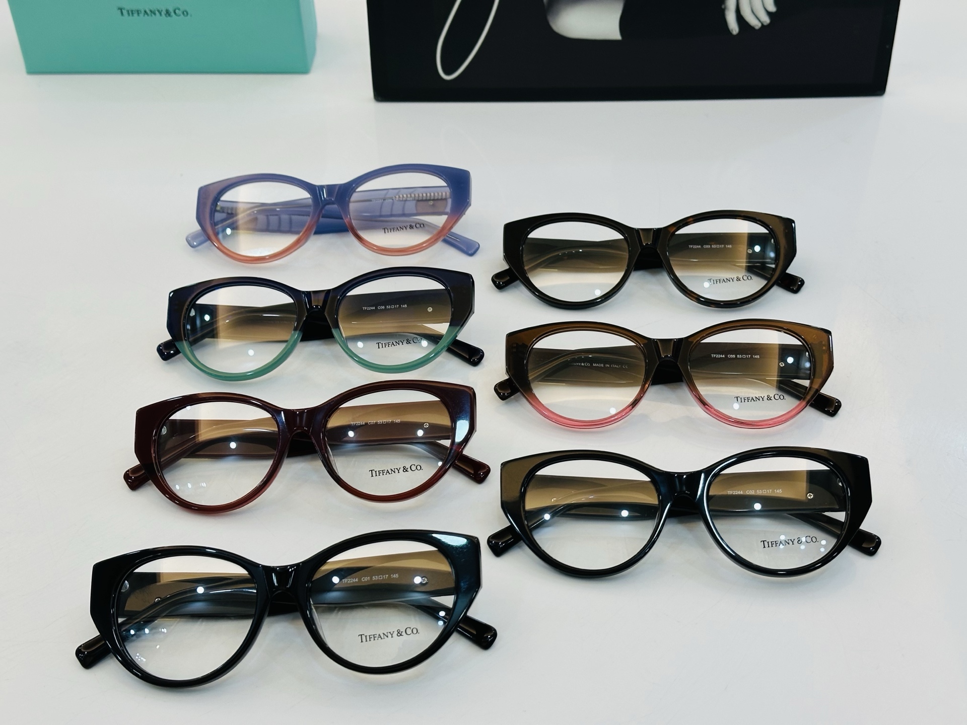 蒂芙家 Tiffany & CO. TF2244 Size：53口17-145 时尚太阳镜架 👍L多色可