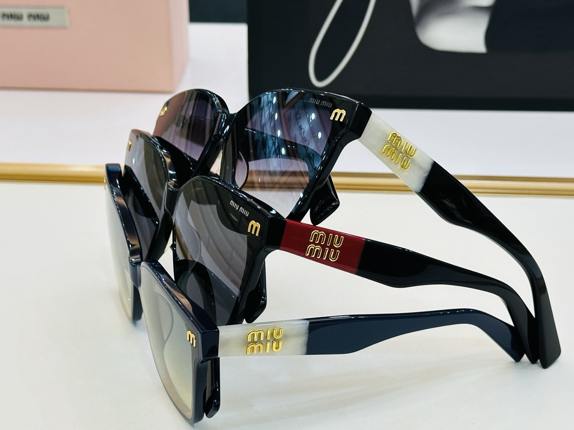 谬家 MU64ZS Size：65口18-145 女士太阳眼镜 [玫瑰][玫瑰] 高档 q时尚墨镜潮人[